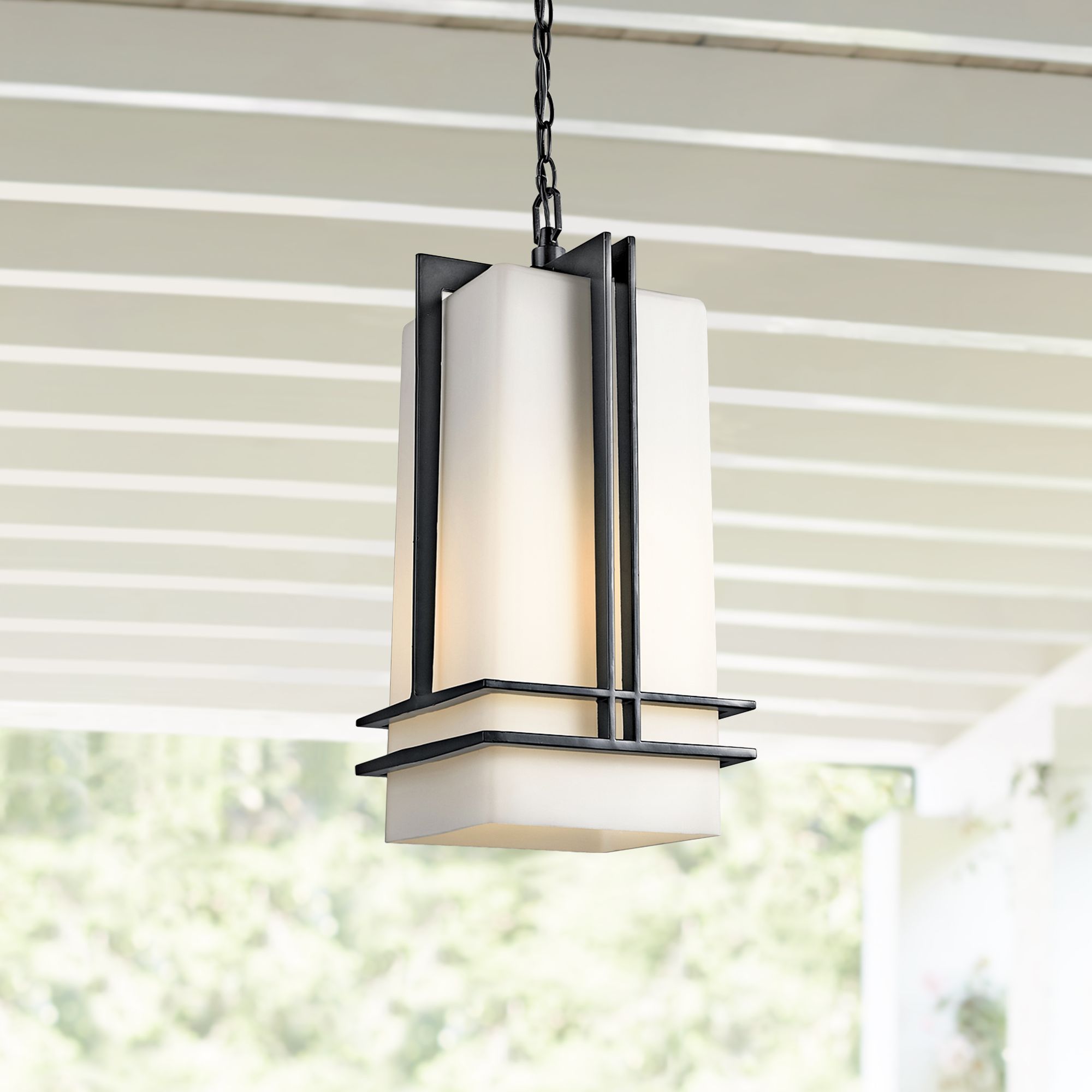 Tremillo Collection Black 17" High Outdoor Hanging Light