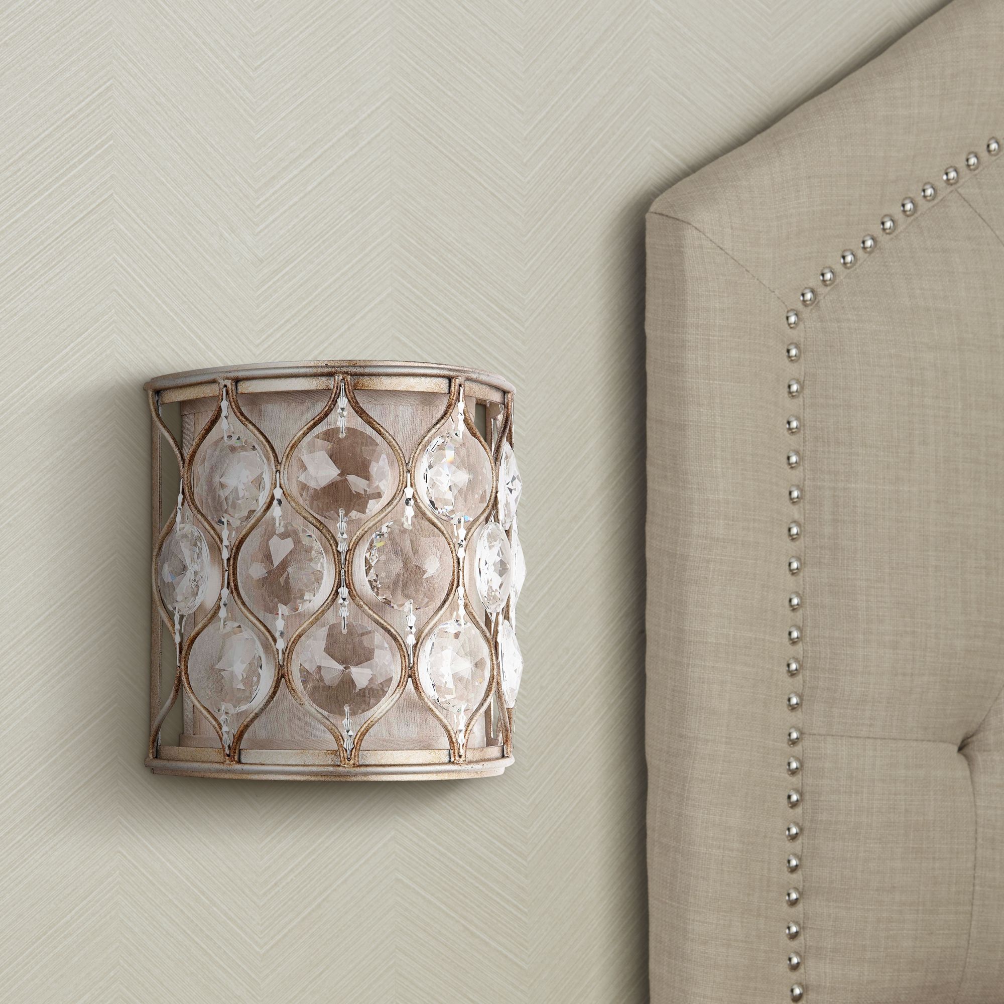 Feiss Lucia Collection 8" High Crystal Wall Sconce