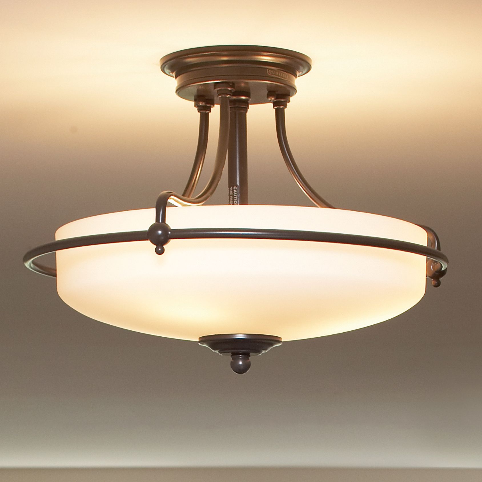 Griffin Collection Palladian Bronze 17" Wide Ceiling Light