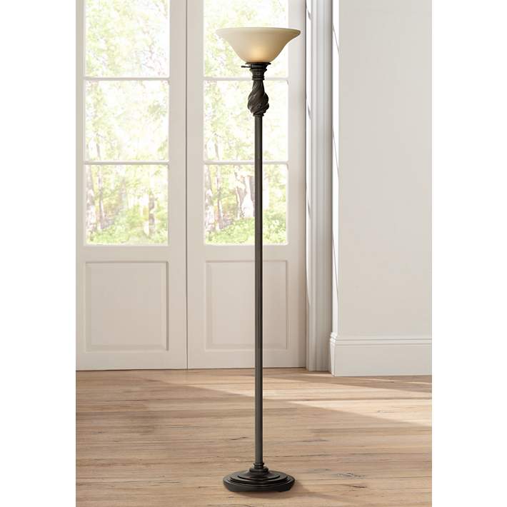 Restoration Bronze Torchiere Floor Lamp, Best Torch Floor Lamps