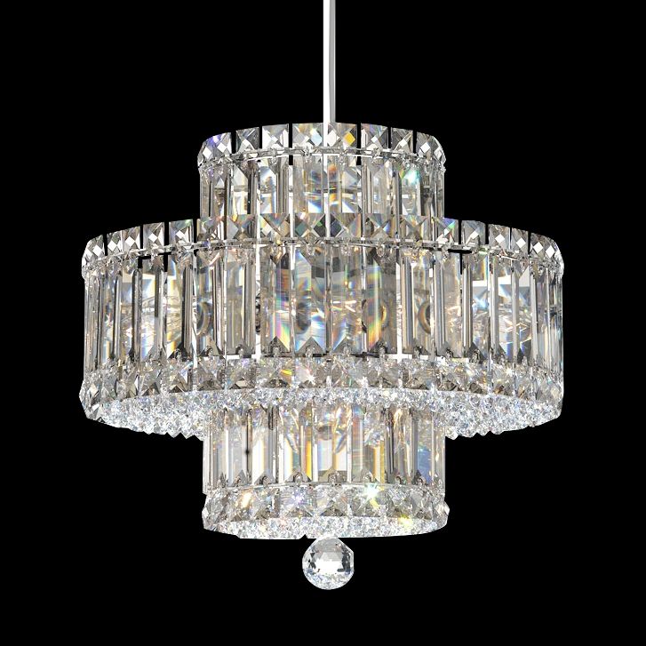 Schonbek Plaza Collection 9-Light Crystal Pendant Chandelier