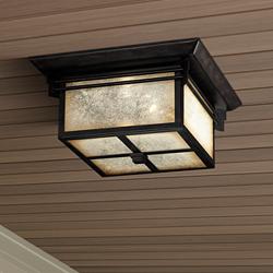 Flush Mount Arts And Crafts Mission Bronze Close To
