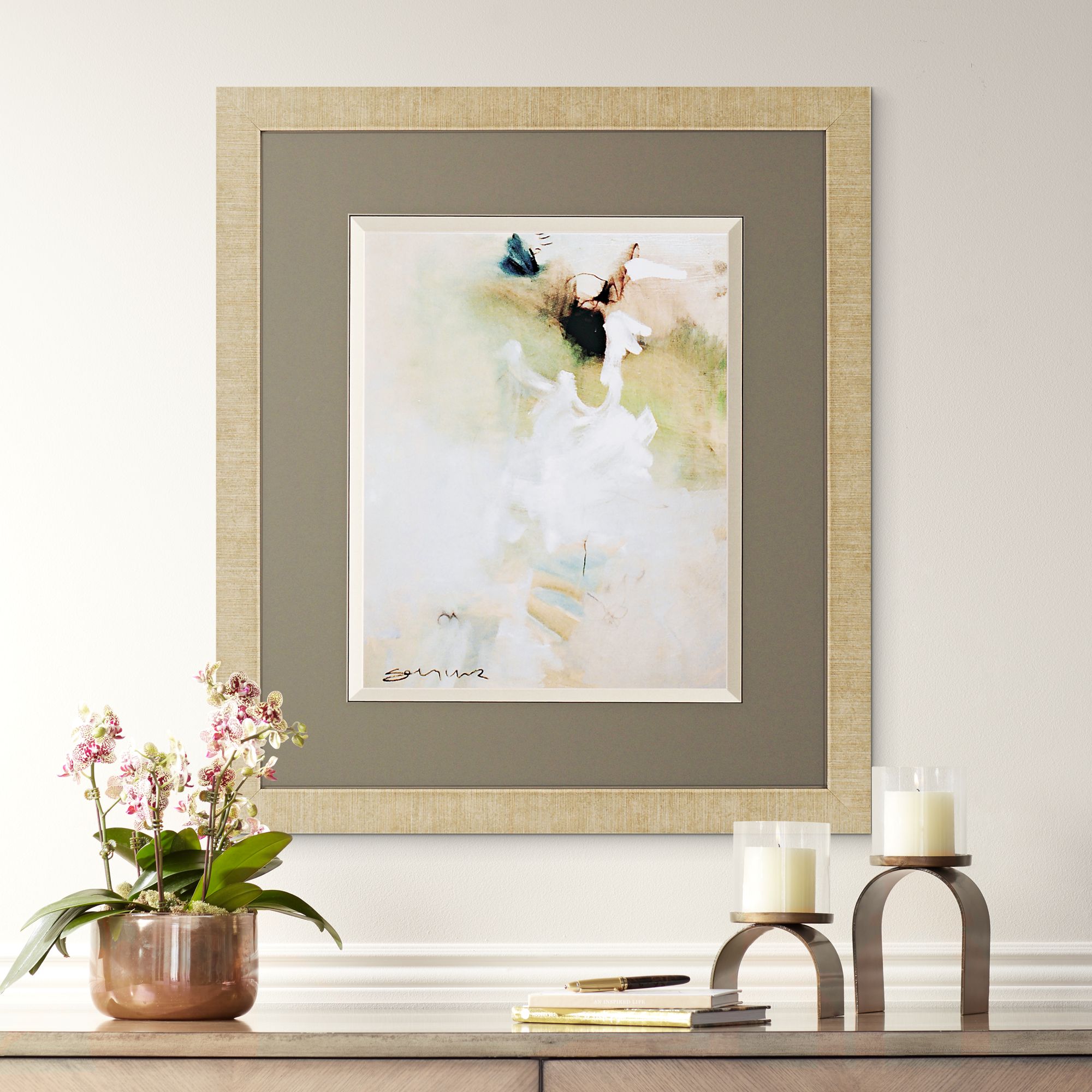 Overjoyed I 33" High 29" Wide Framed Giclee Wall Art