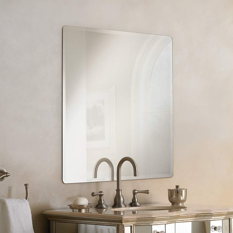 Galvin 36&quot; Square Frameless Beveled Wall Mirror