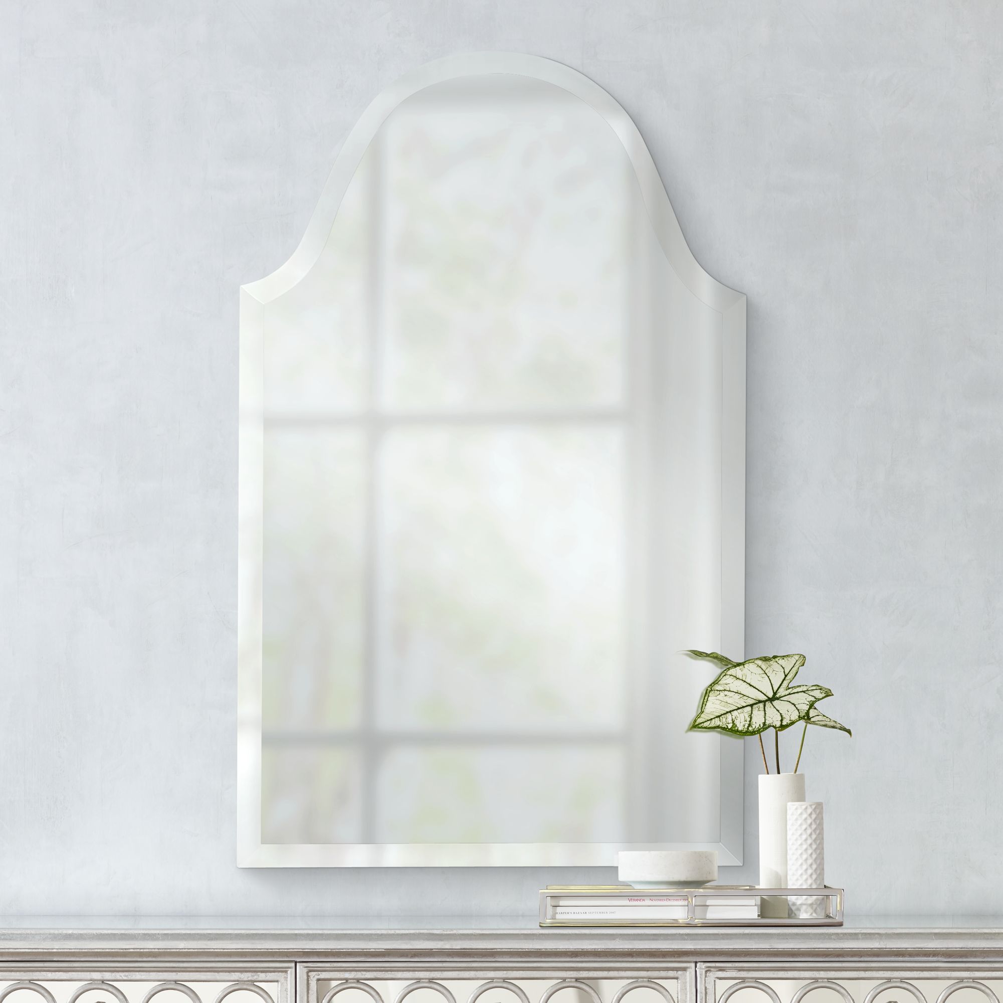 Crown Arch Frameless 40" High Beveled Mirror P1620 Lamps Plus