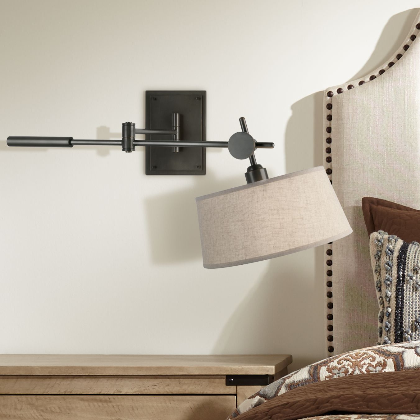 Robert Abbey Miles Bronze Boom Plug-In Wall Light