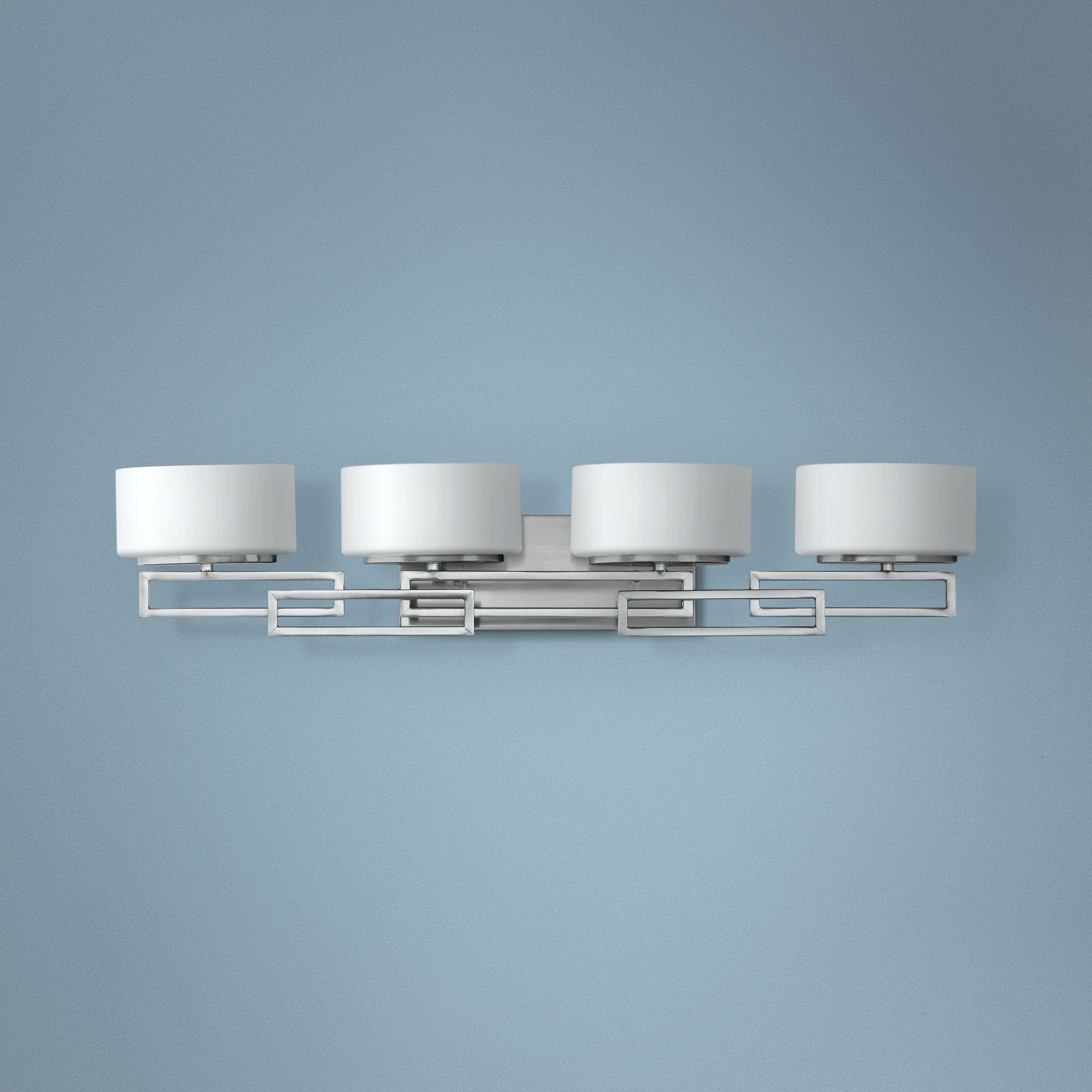 Hinkley Lanza Nickel 34" Wide Bathroom Wall Light