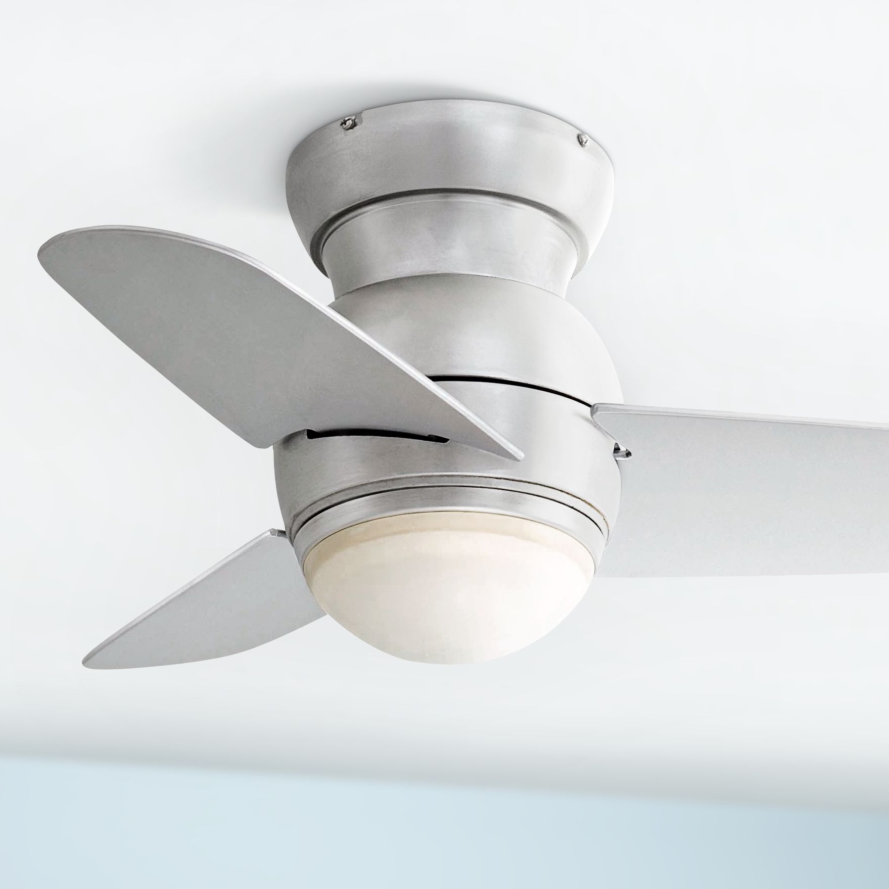 26" Minka Aire Spacesaver Brushed Steel Hugger Ceiling Fan