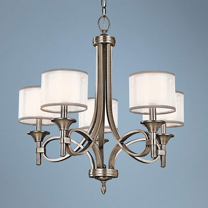 Kichler Lacey Antique Pewter Collection, Antique Pewter Finish Chandeliers