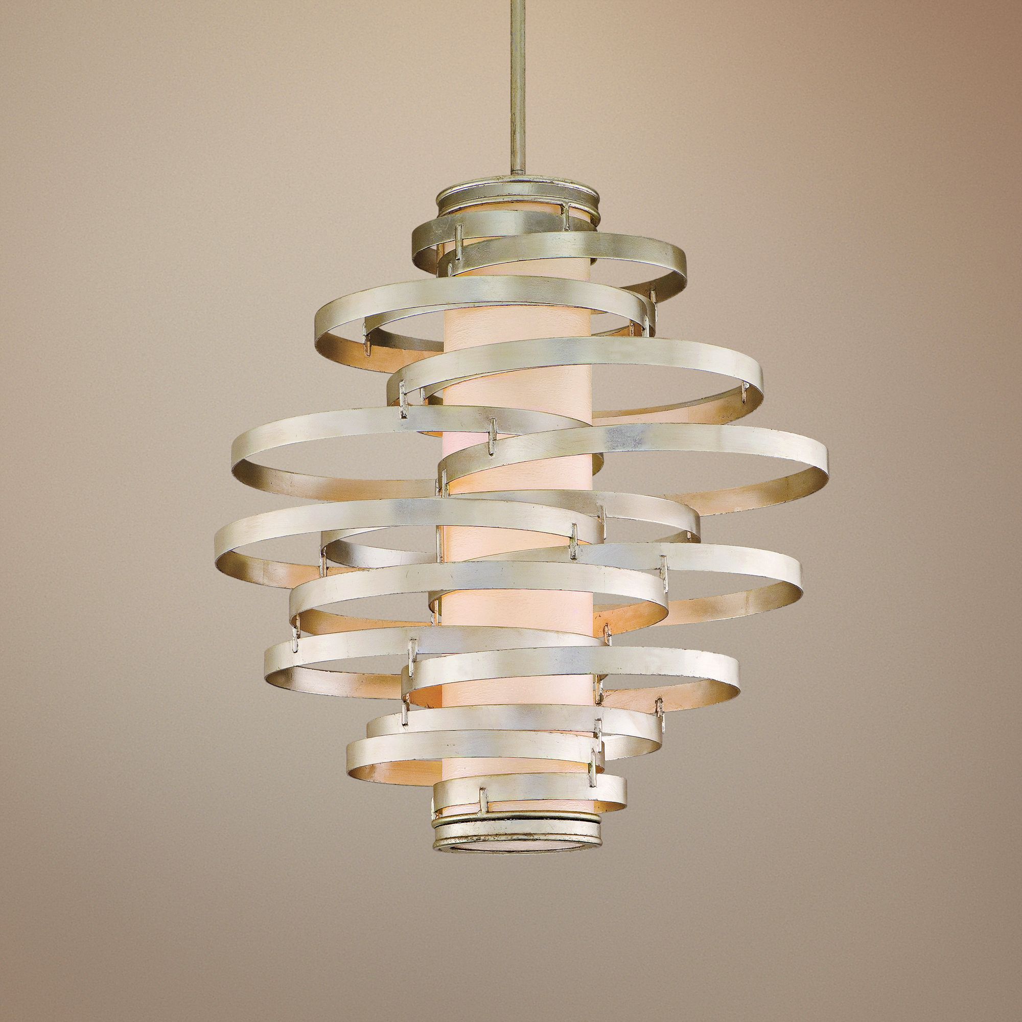 Corbett Vertigo Collection 4-Light Silver Pendant Chandelier