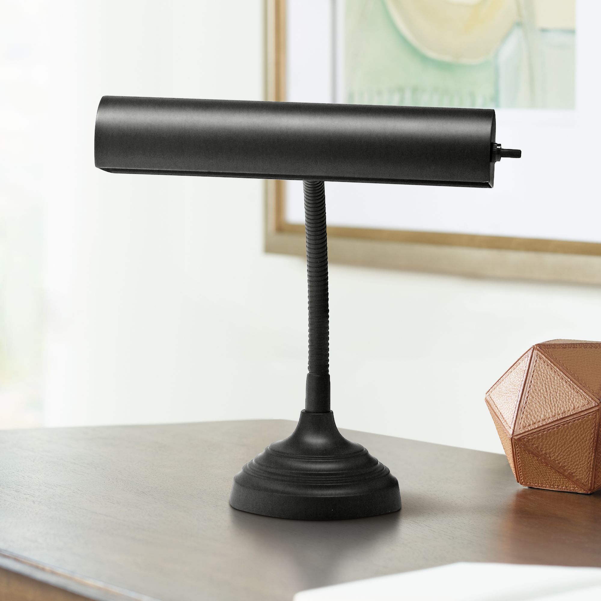 House of Troy Advent Black Piano Desk Lamp