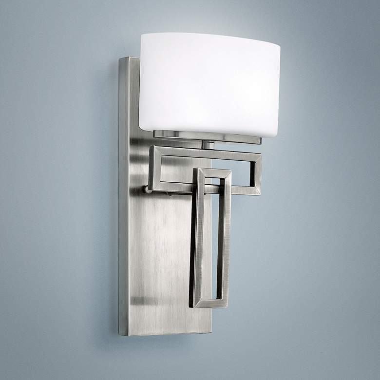 Hinkley Lanza 12&quot; High Antique Nickel Wall Sconce