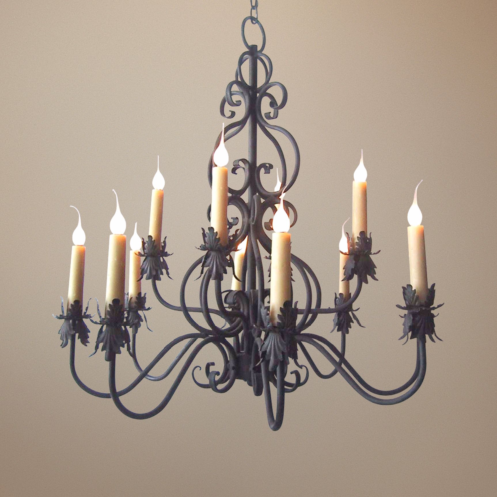 Laura Lee Juliet 12-Light 36" Wide Iron Chandelier
