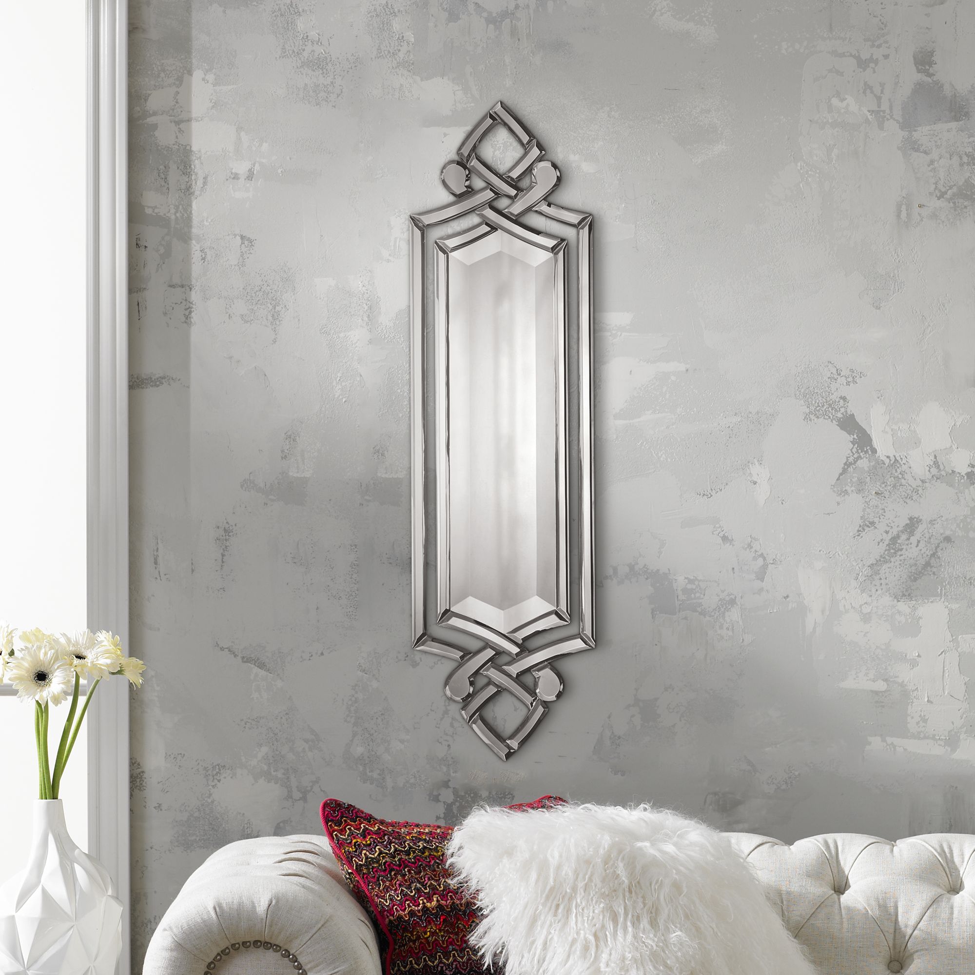 Uttermost 10" x 36" Ginosa Frameless Wall Mirror