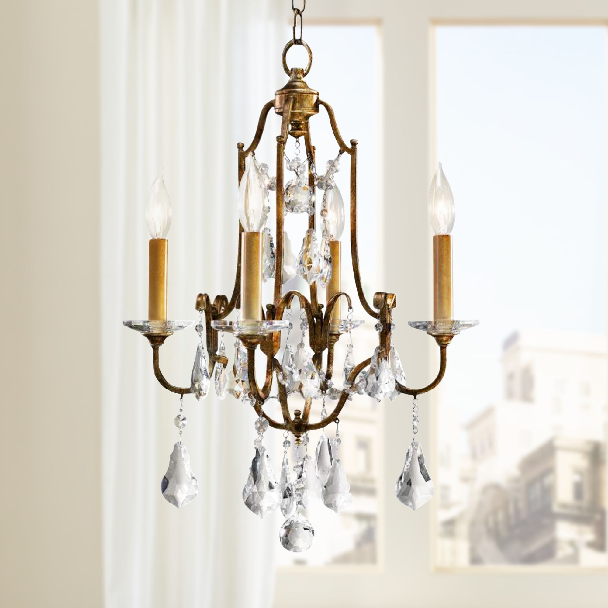 Feiss Valentina 16 1/4" Wide Oxidized Bronze Chandelier