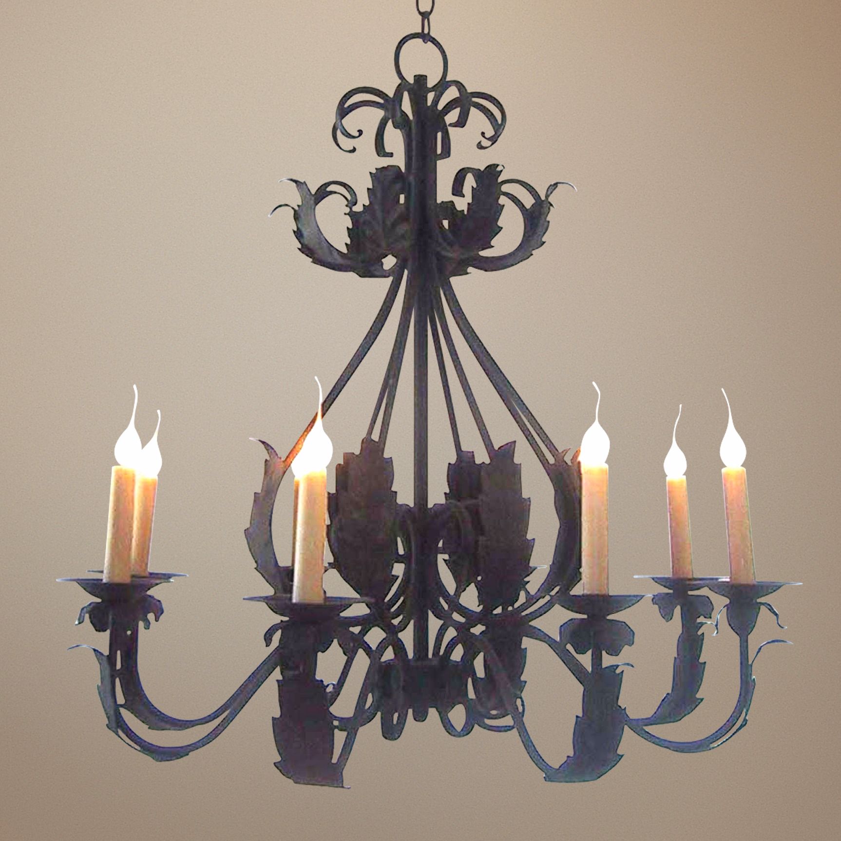 Laura Lee Michelle 8-Light 33" Wide Forged Iron Chandelier