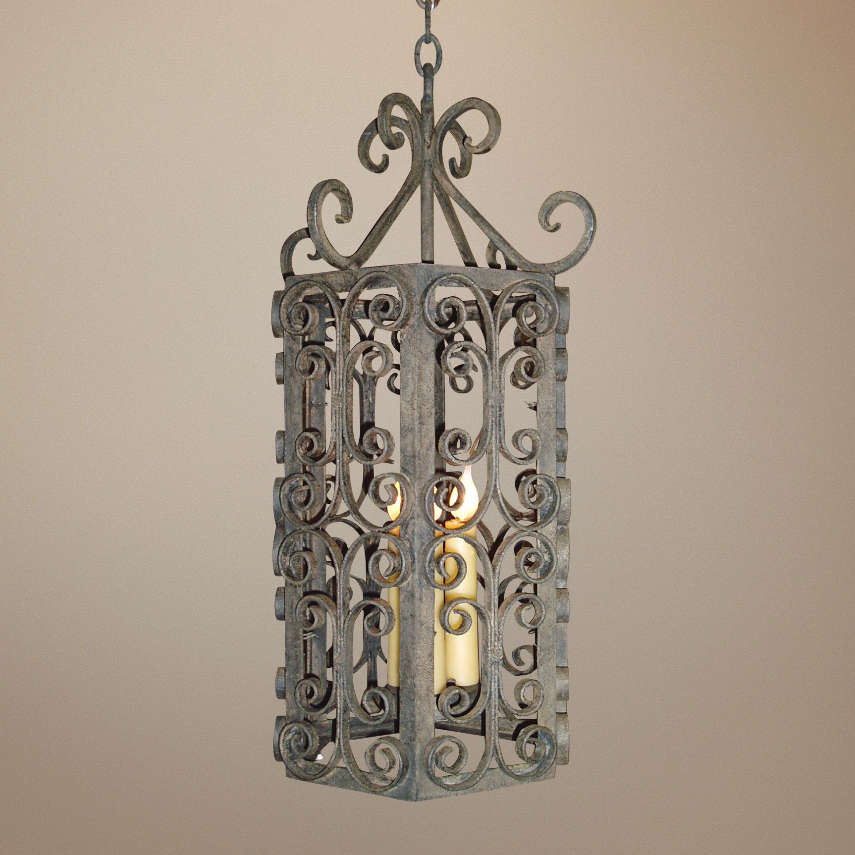 Laura Lee Danieli 14" Wide 3-Light Lantern Chandelier
