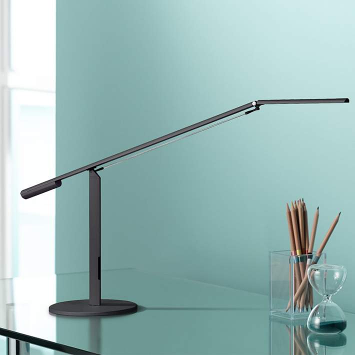 Gen 3 Equo Warm Light Led Black Desk Lamp With Touch Dimmer