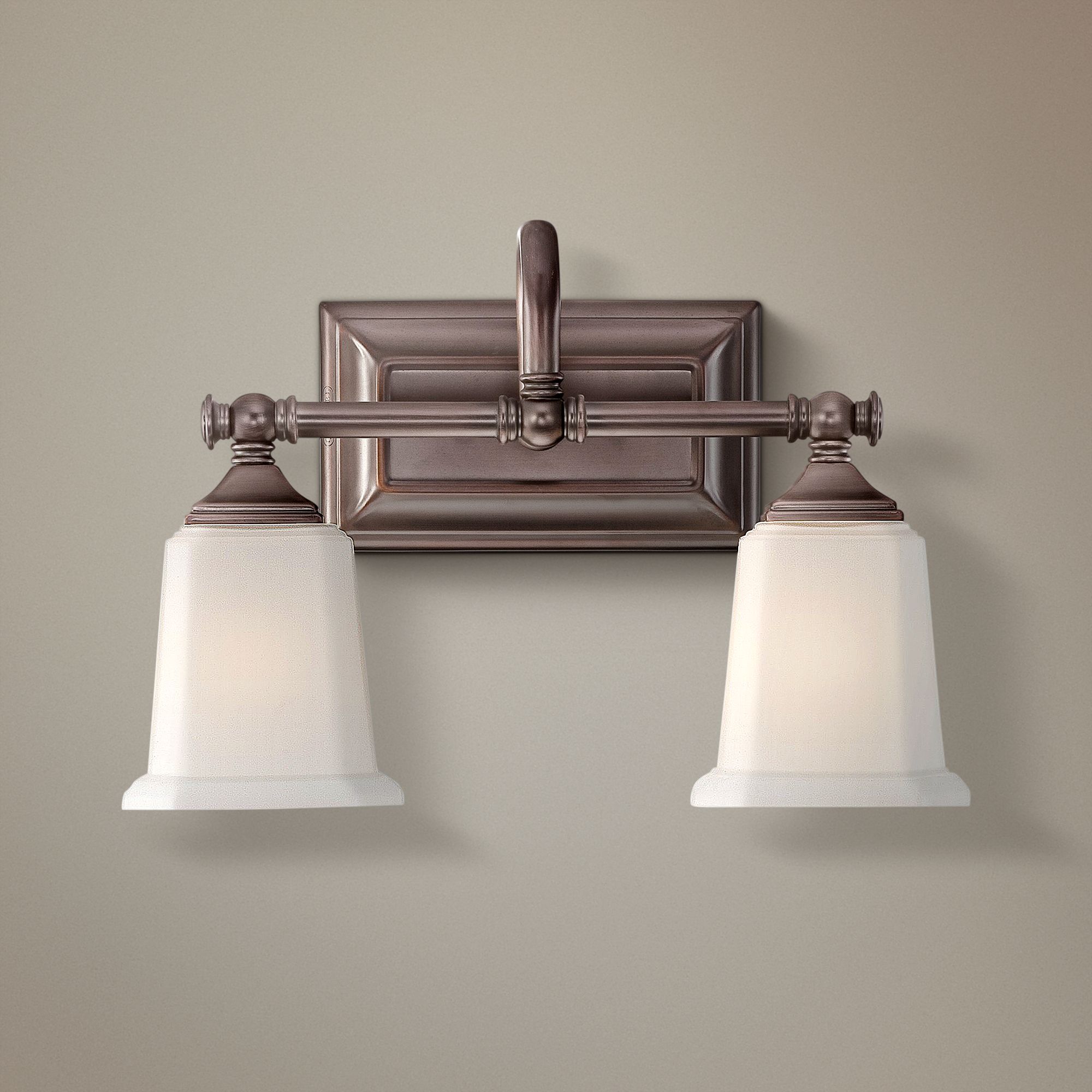 Quoizel Nicholas 10" High Harbor Bronze 2-Light Wall Sconce