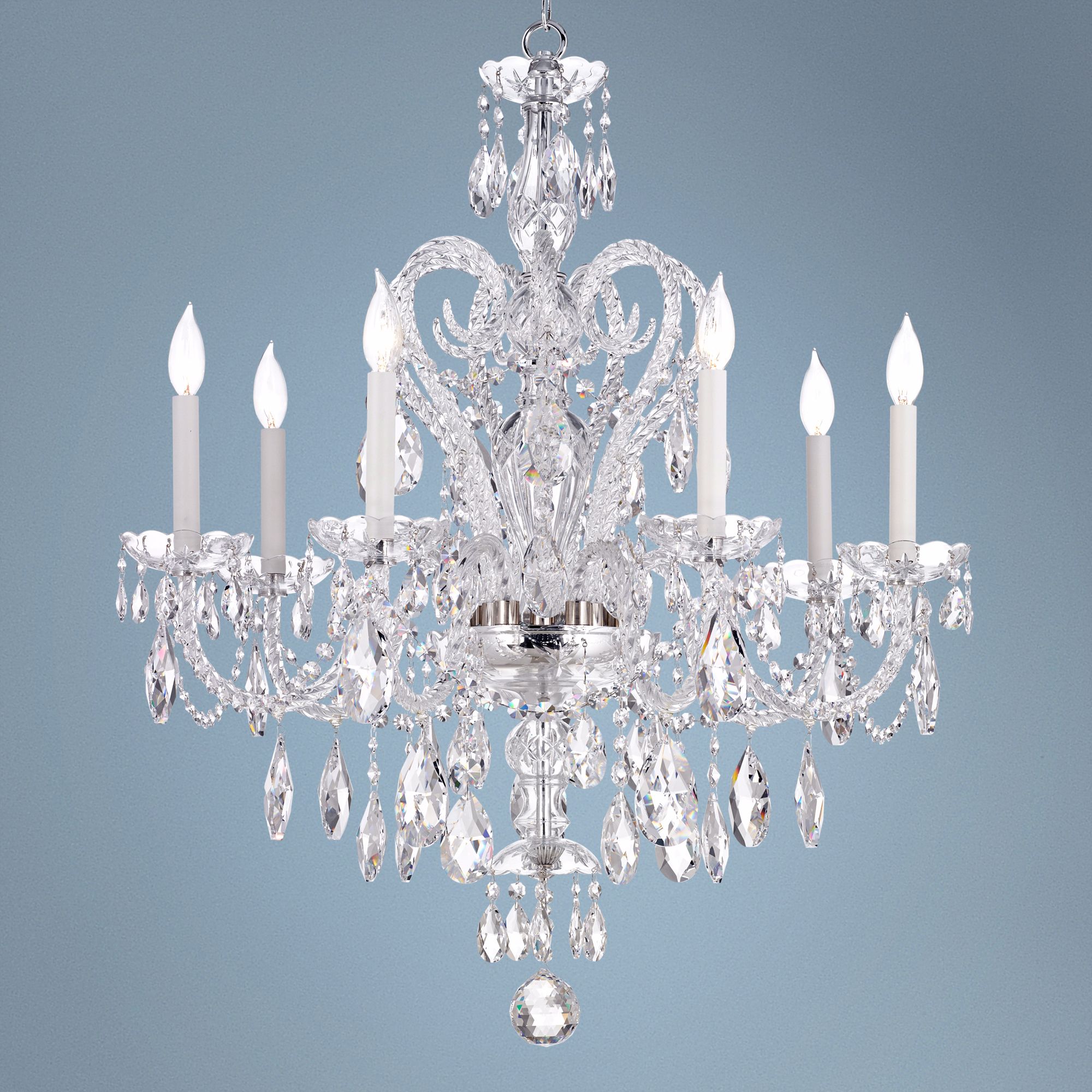 Schonbek Silver Novielle 29" Spectra Crystal Chandelier