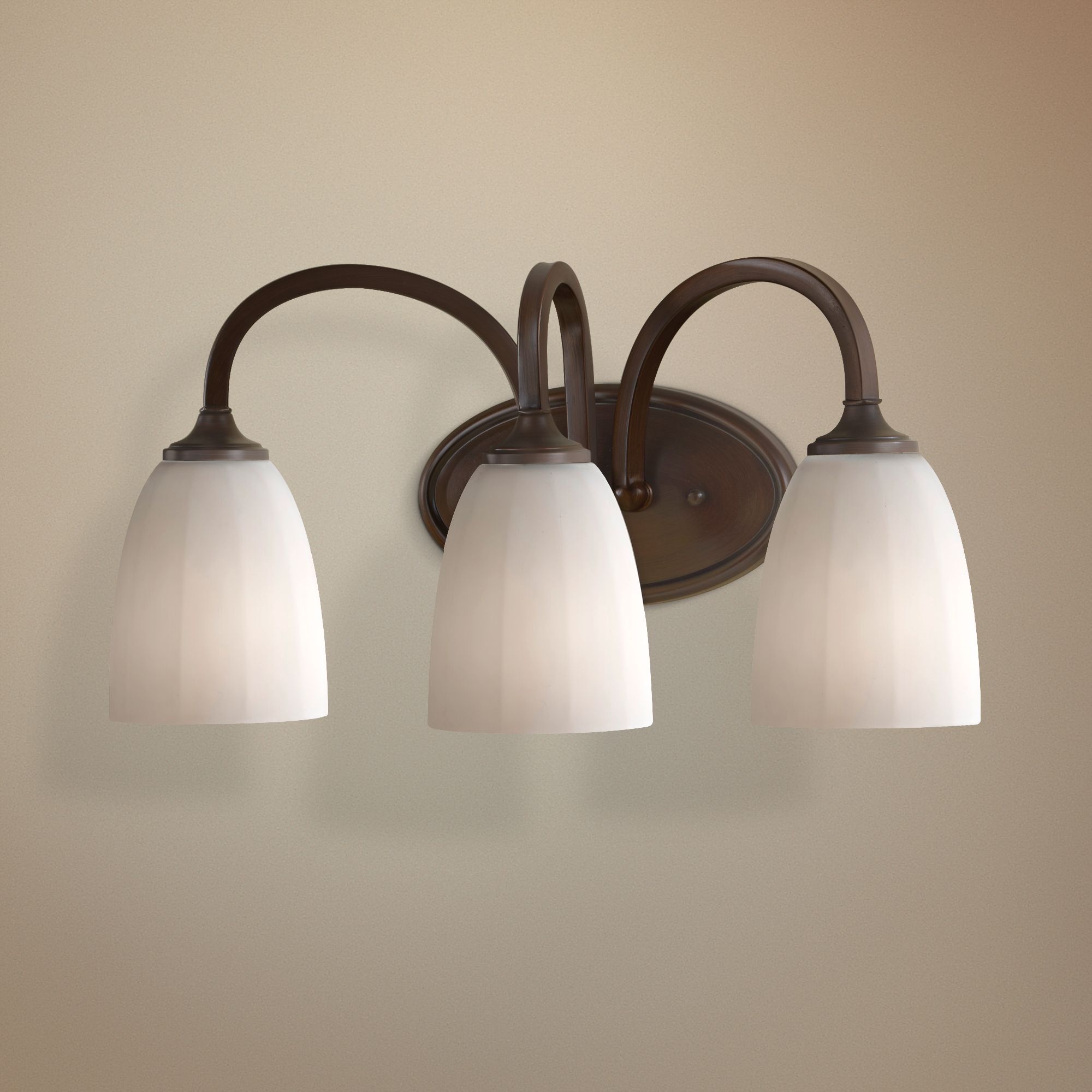 Feiss Vs24303orb Mercer Glass Wall Vanity Bath Lighting Bronze 3 Light 22 W X 9 H 180watts Amazon Com