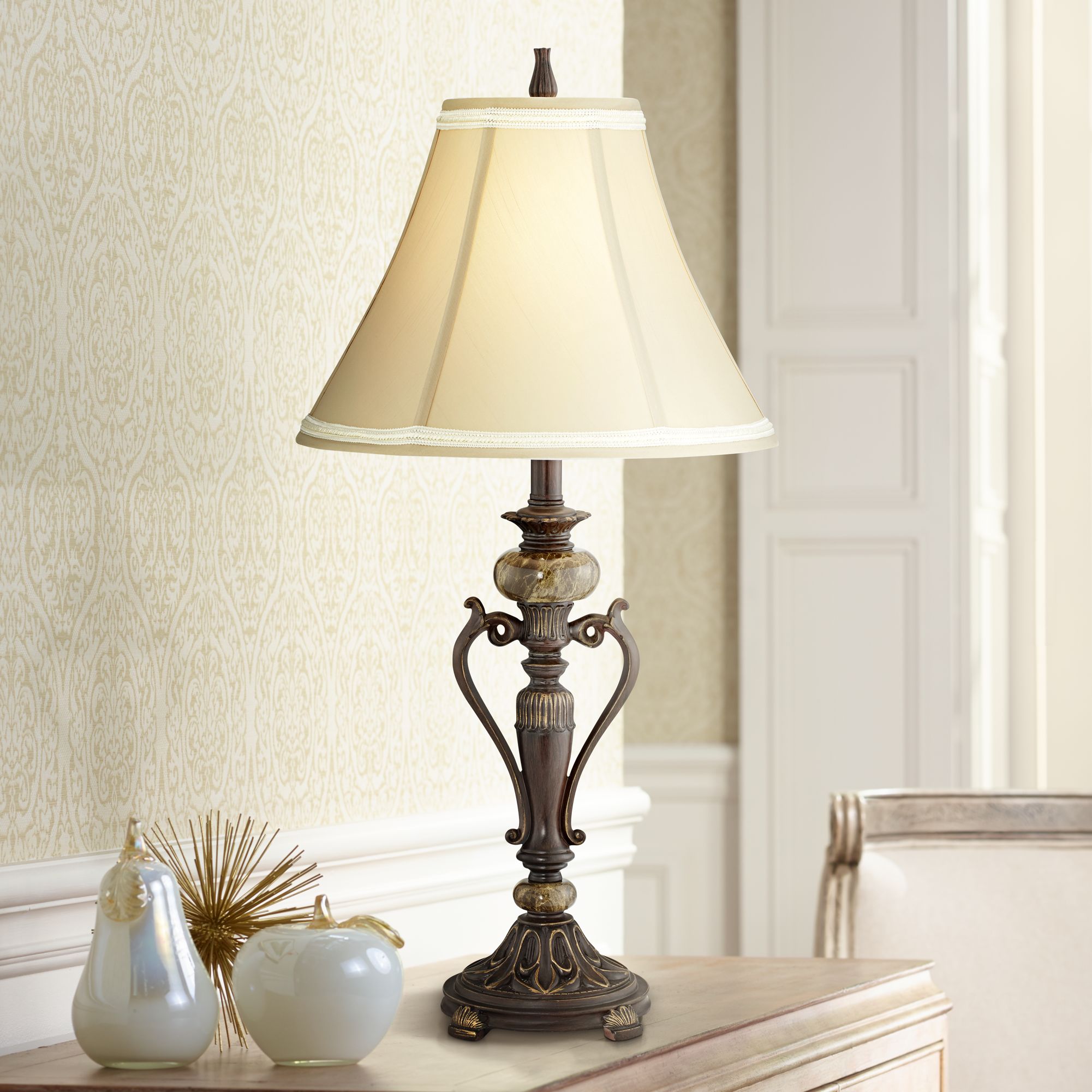 Kathy Ireland Amor Collection Table Lamp in Bronze R9415 Lamps Plus