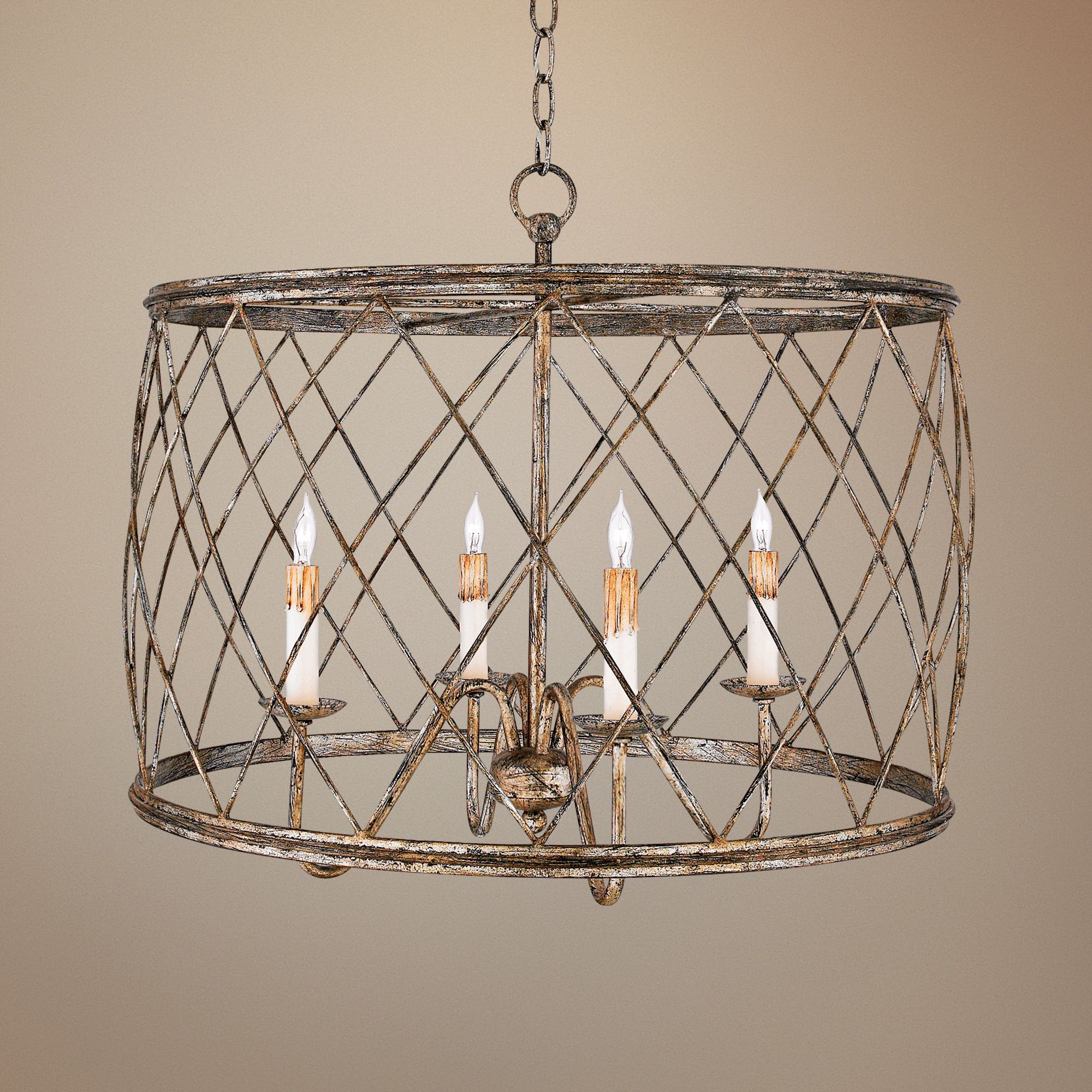 Dury 23" Wide Century Silver Pendant Chandelier by Quoizel