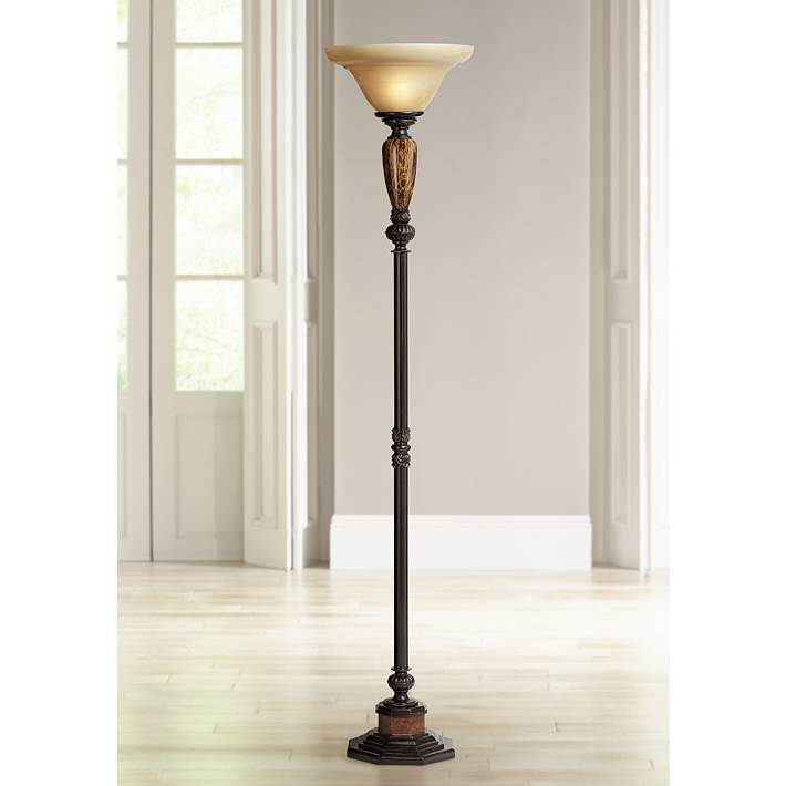High Torchiere Floor Lamp, Kathy Ireland Sonnett Floor Lamp