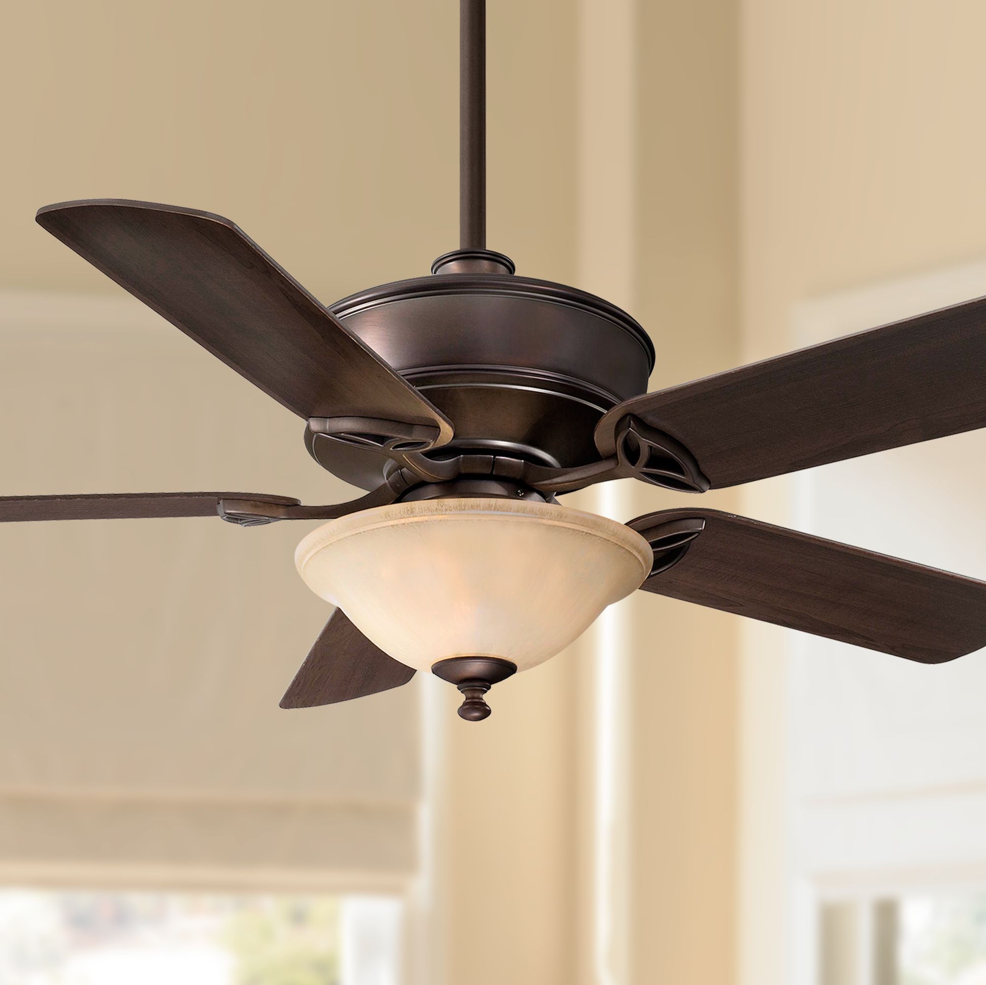 52" Minka Bolo Dark Brushed Bronze With Light Ceiling Fan