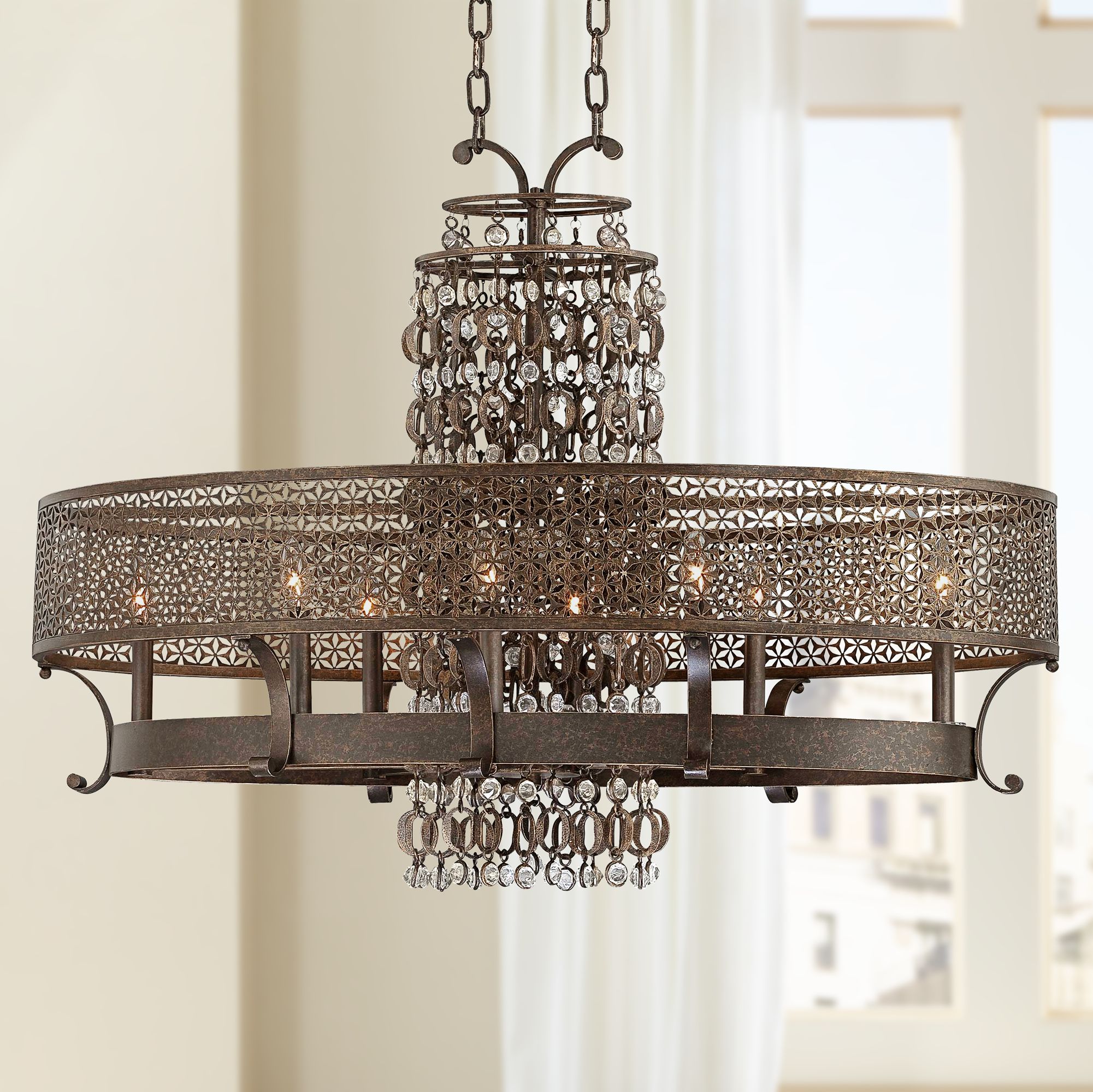 Metropolitan Ajourer Collection 42" Wide Oval Chandelier