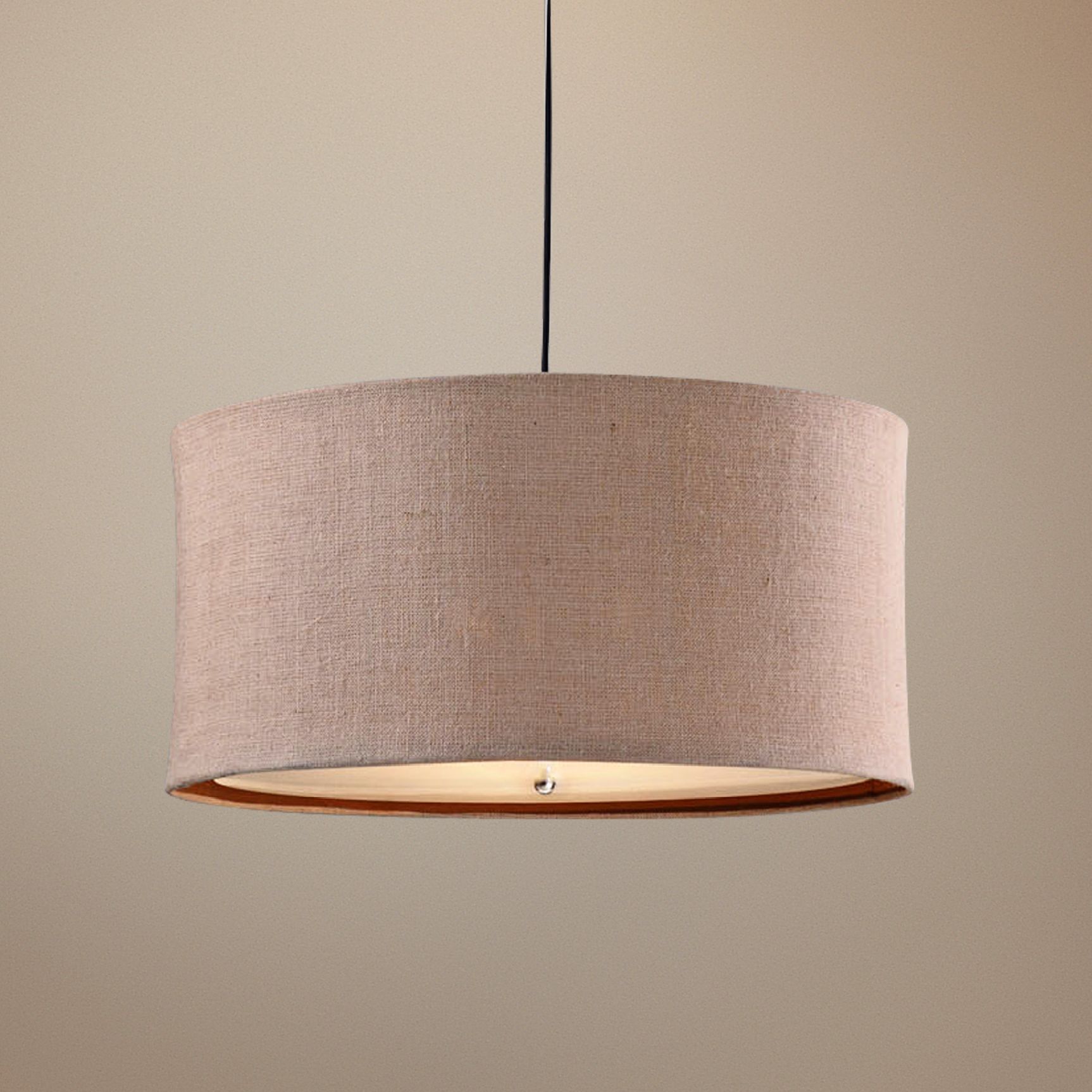 Uttermost Alamo Burlap 3-Light Pendant Light
