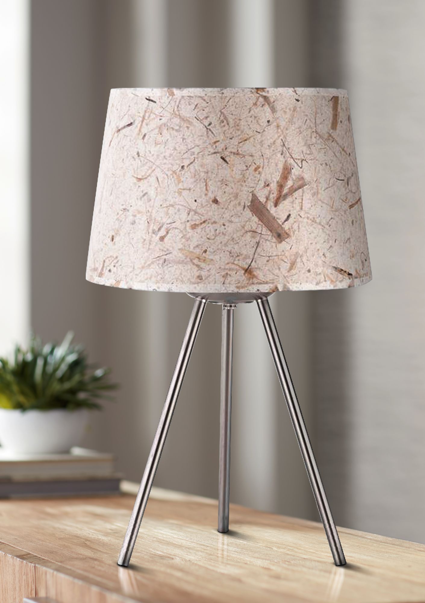Lights Up! 20" High Weegee Small Mango Leaf Paper Table Lamp