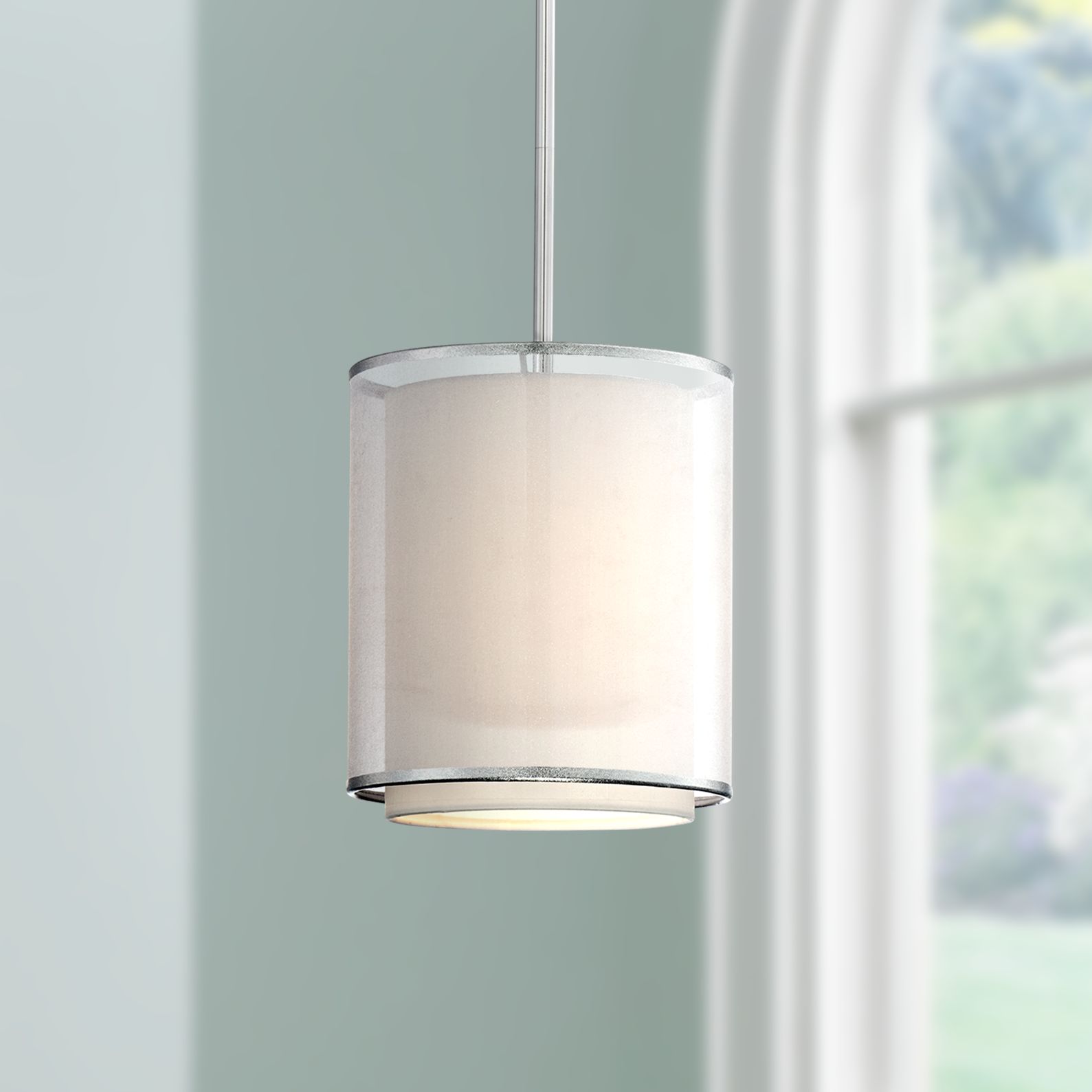Possini Euro Design Double Organza Mini Pendant Light