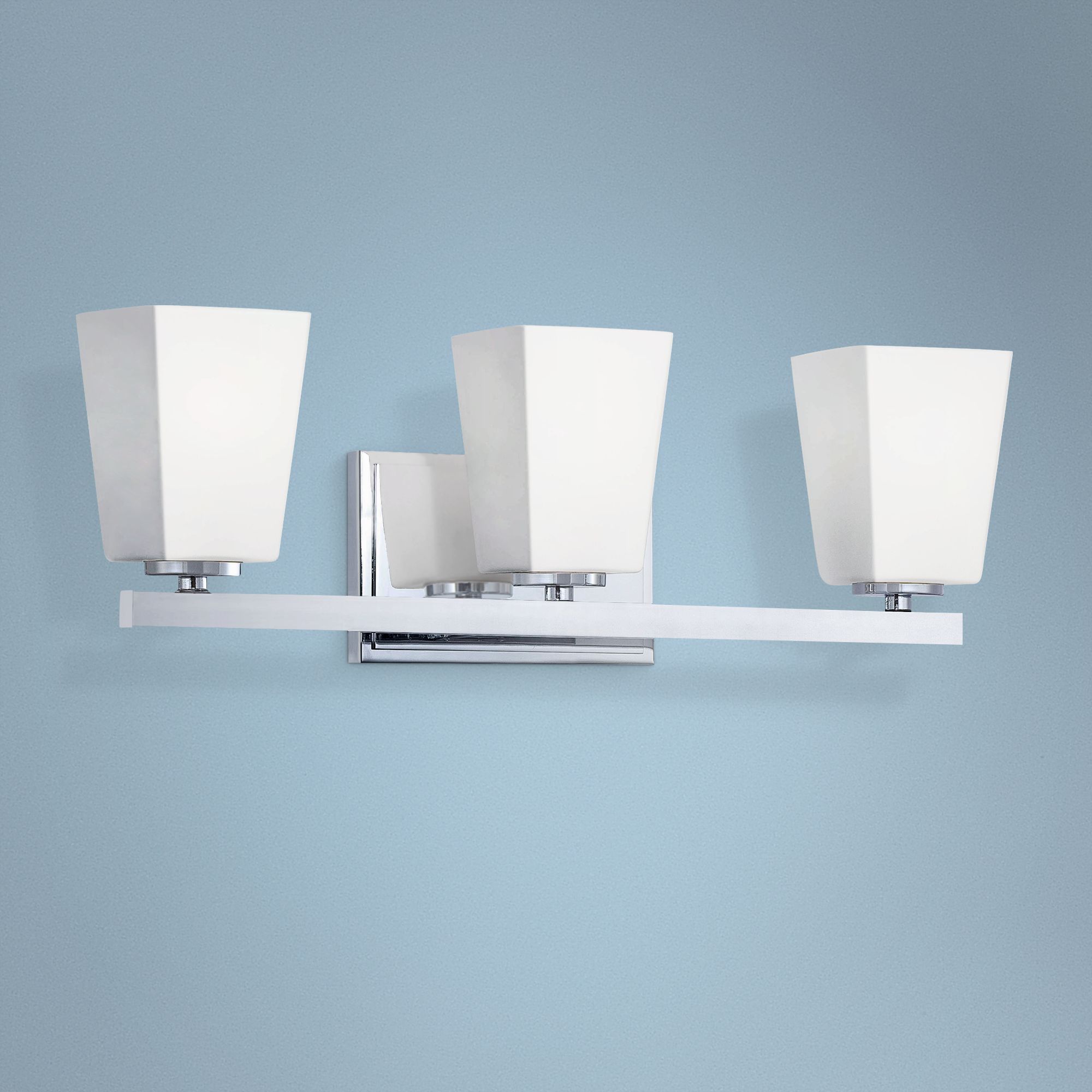 City Square 20 3/4" Wide Chrome 3-Light Bath Light