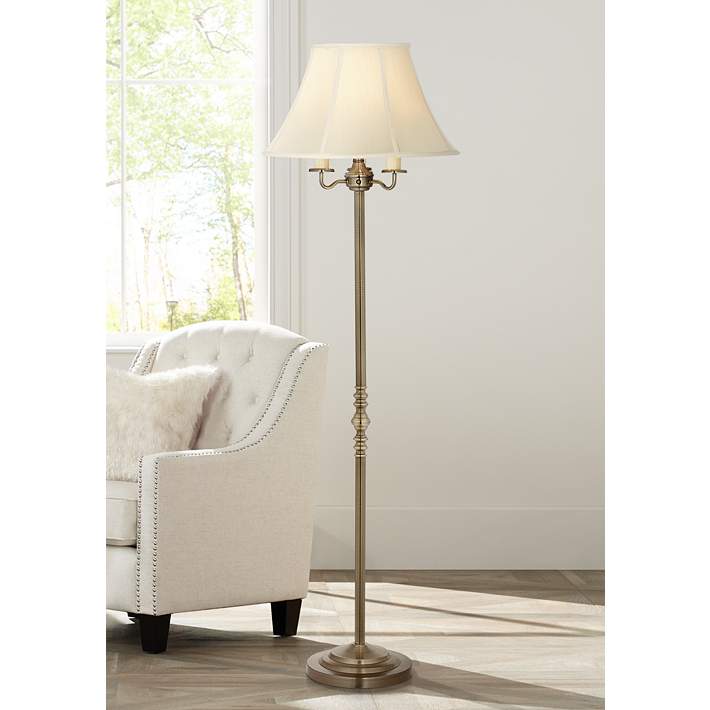 Montebello 4 Light Antique Brass, Lamps Plus Floor Lamp With Table
