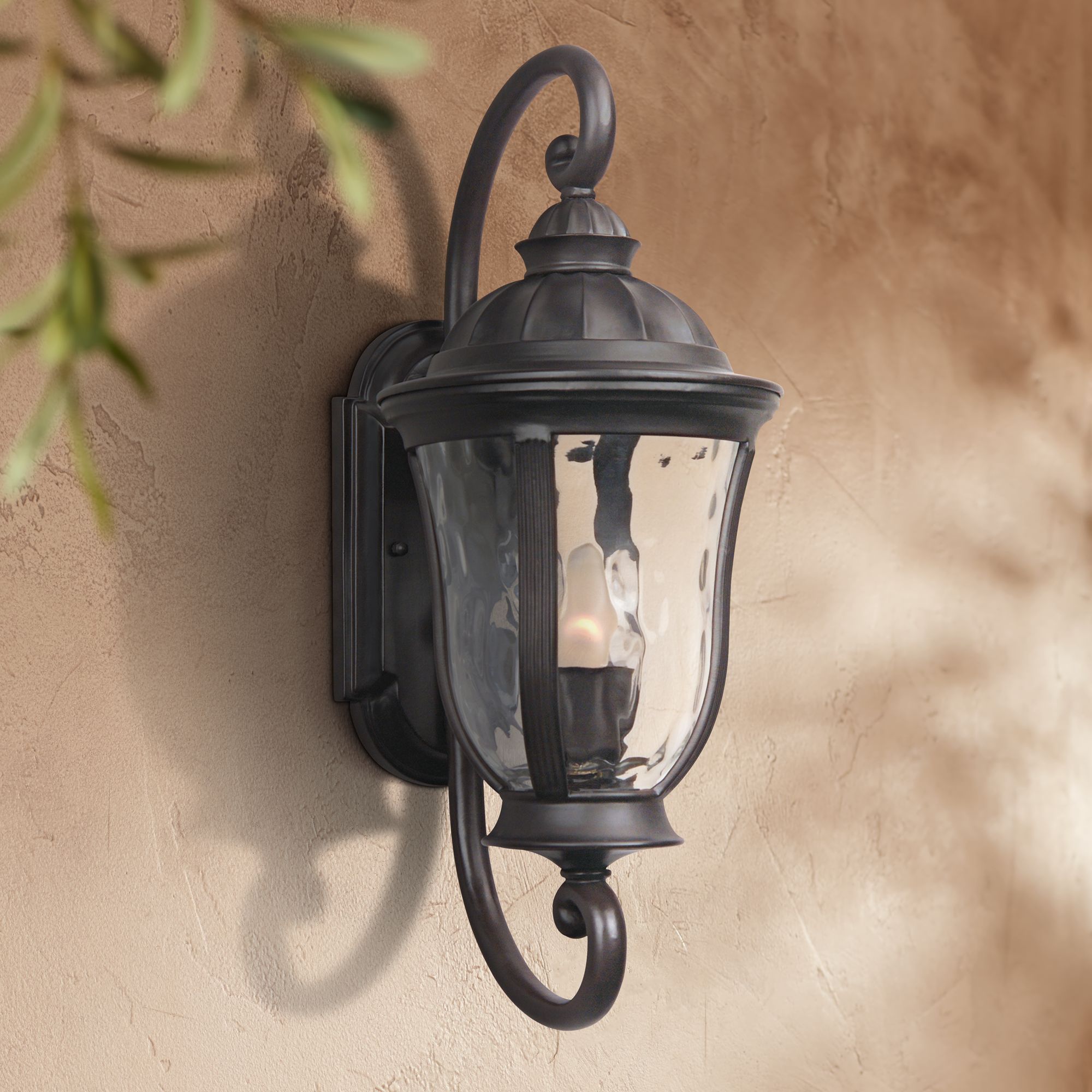 Frances 19 1/4"H Oil Bronze Outdoor Wall Light