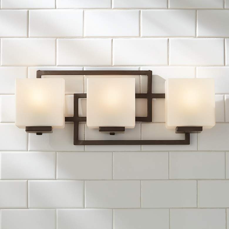 Lighting on the Square 21&quot; Wide Bronze Bath Wall Light