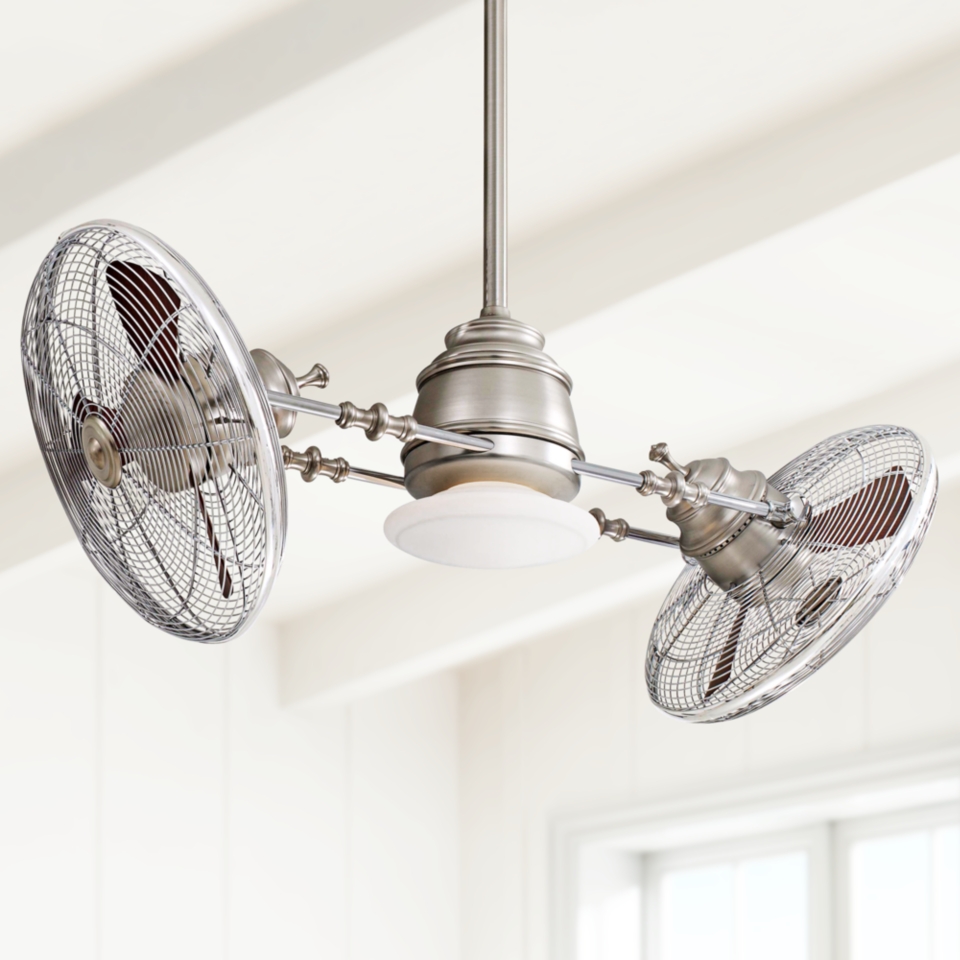 Minka Aire Vintage Gyro Brushed Nickel/Chrome Ceiling Fan   #U3018