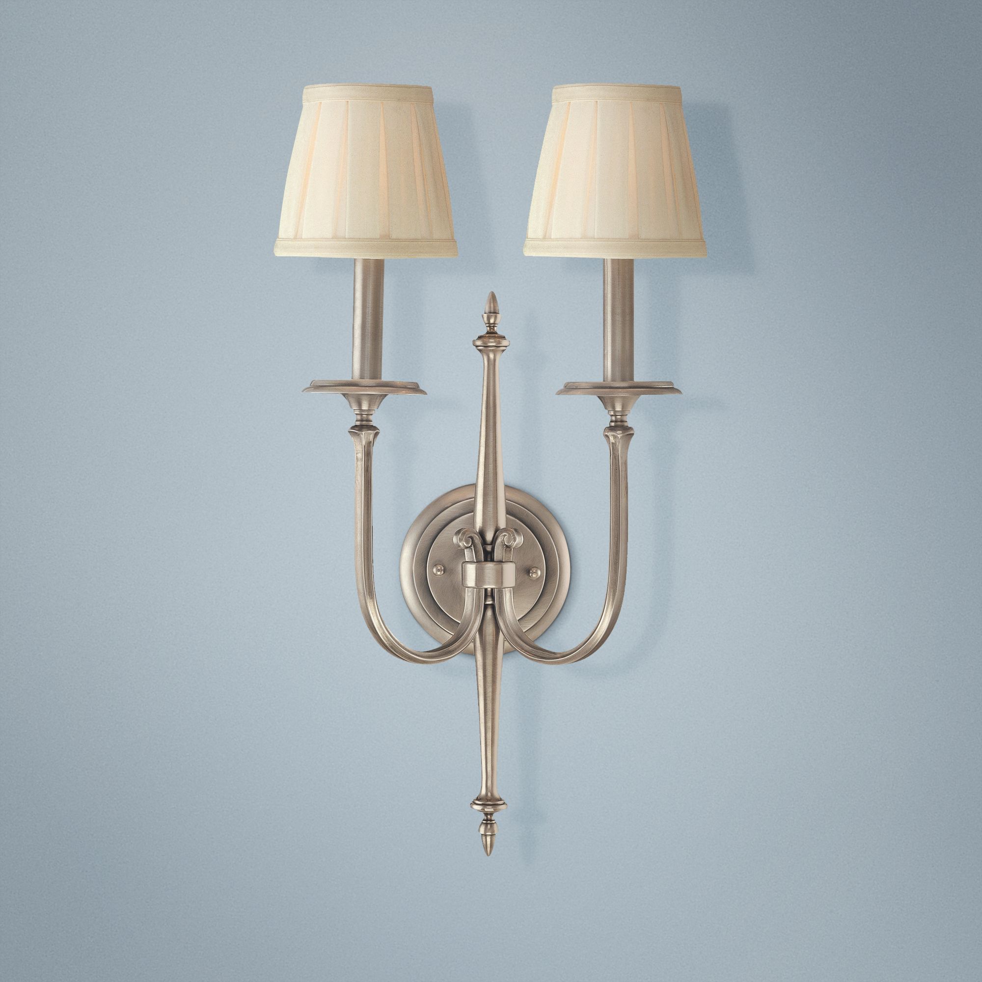 Hudson Valley Jefferson Antique Nickel 2-Light Wall Sconce