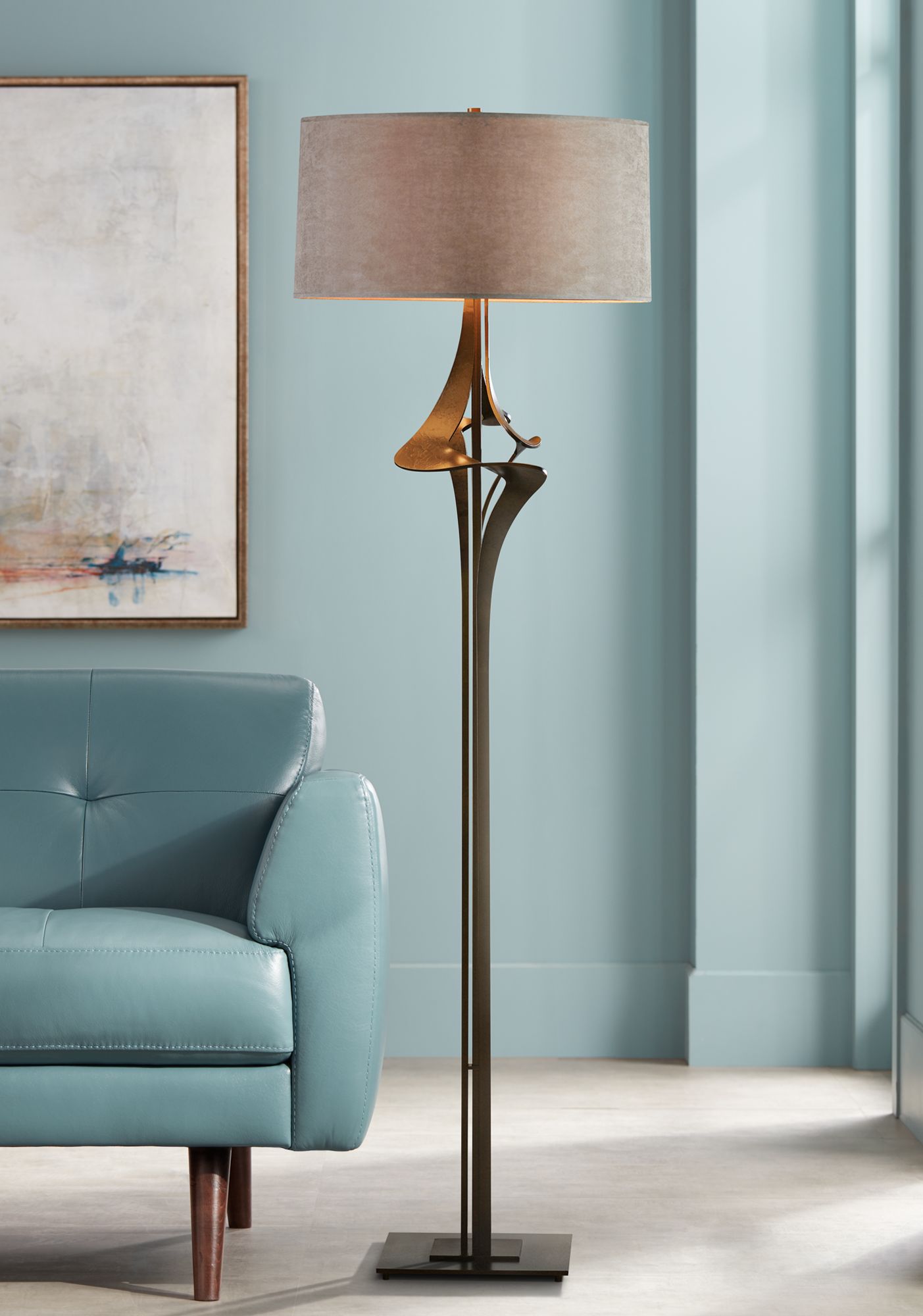 Hubbardton Forge Antasia with Eclipse Shade Floor Lamp