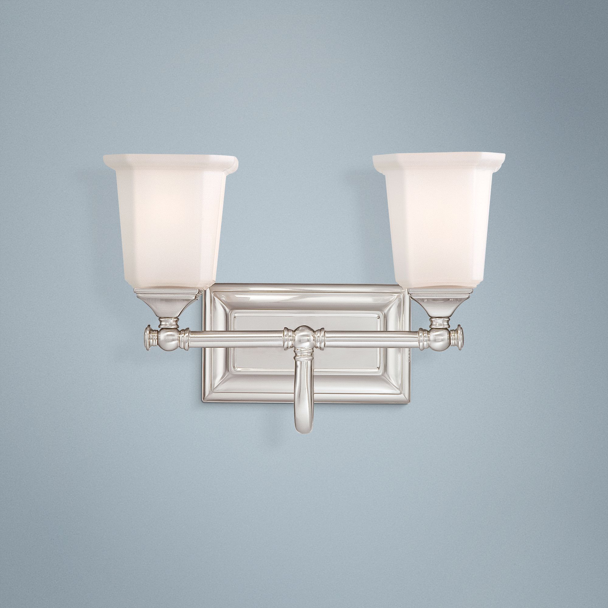 Quoizel Nicholas 10" High Brushed Nickel 2-Light Wall Sconce