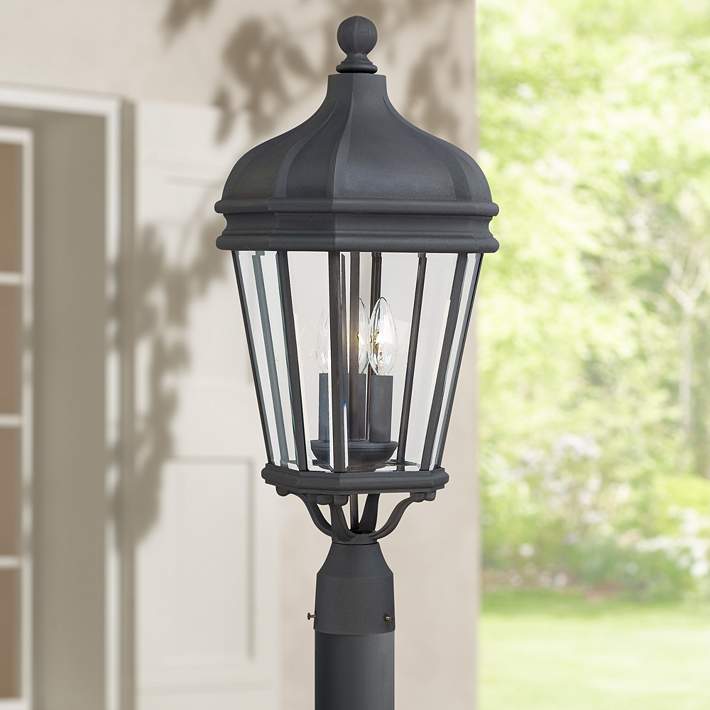 Harrison 25 High Black Outdoor Post, Lamps Plus Outdoor Landscape Lighting