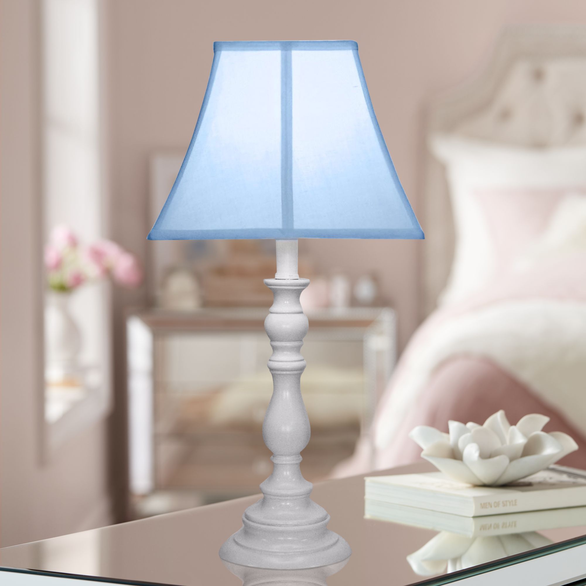 light blue bedside lamps