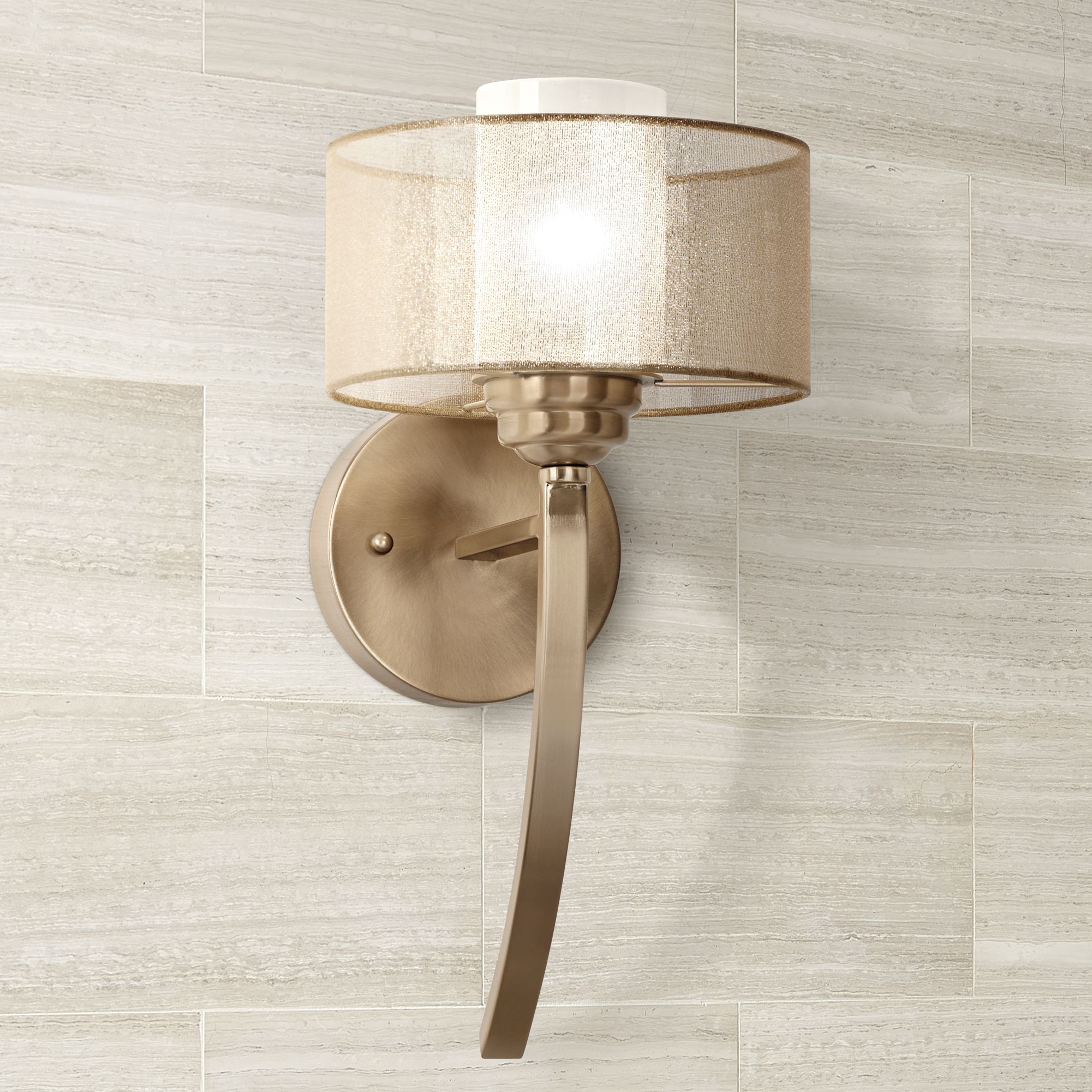 Possini Euro Design Alecia 8" Wide French Gold Wall Sconce