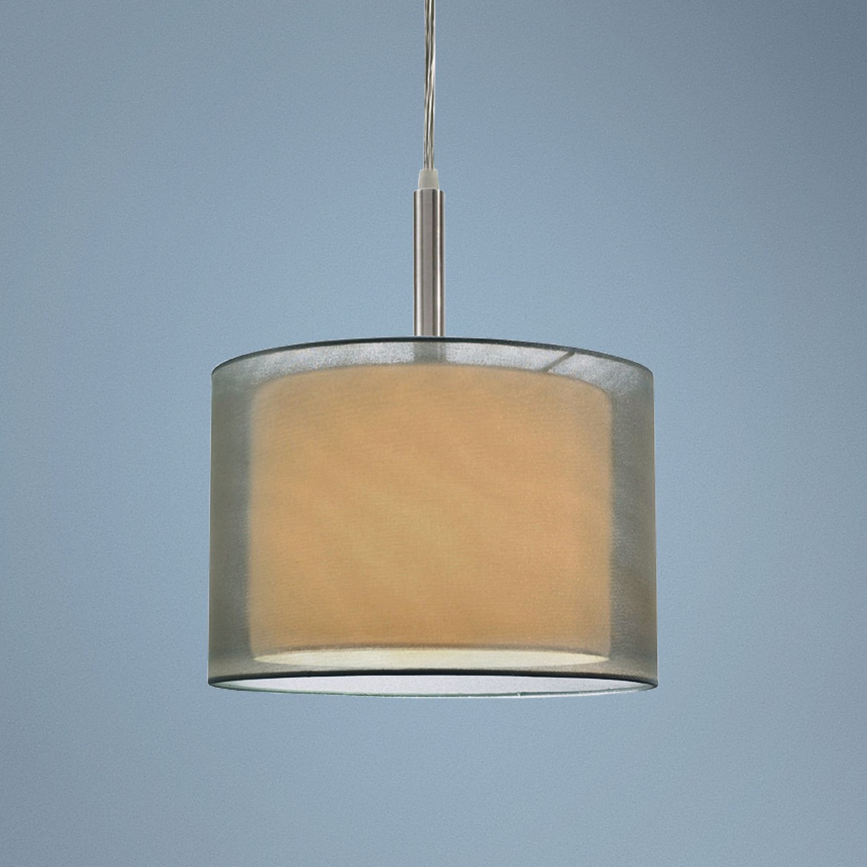 Sonneman Puri 10" Wide Satin Nickel Mini Pendant Light