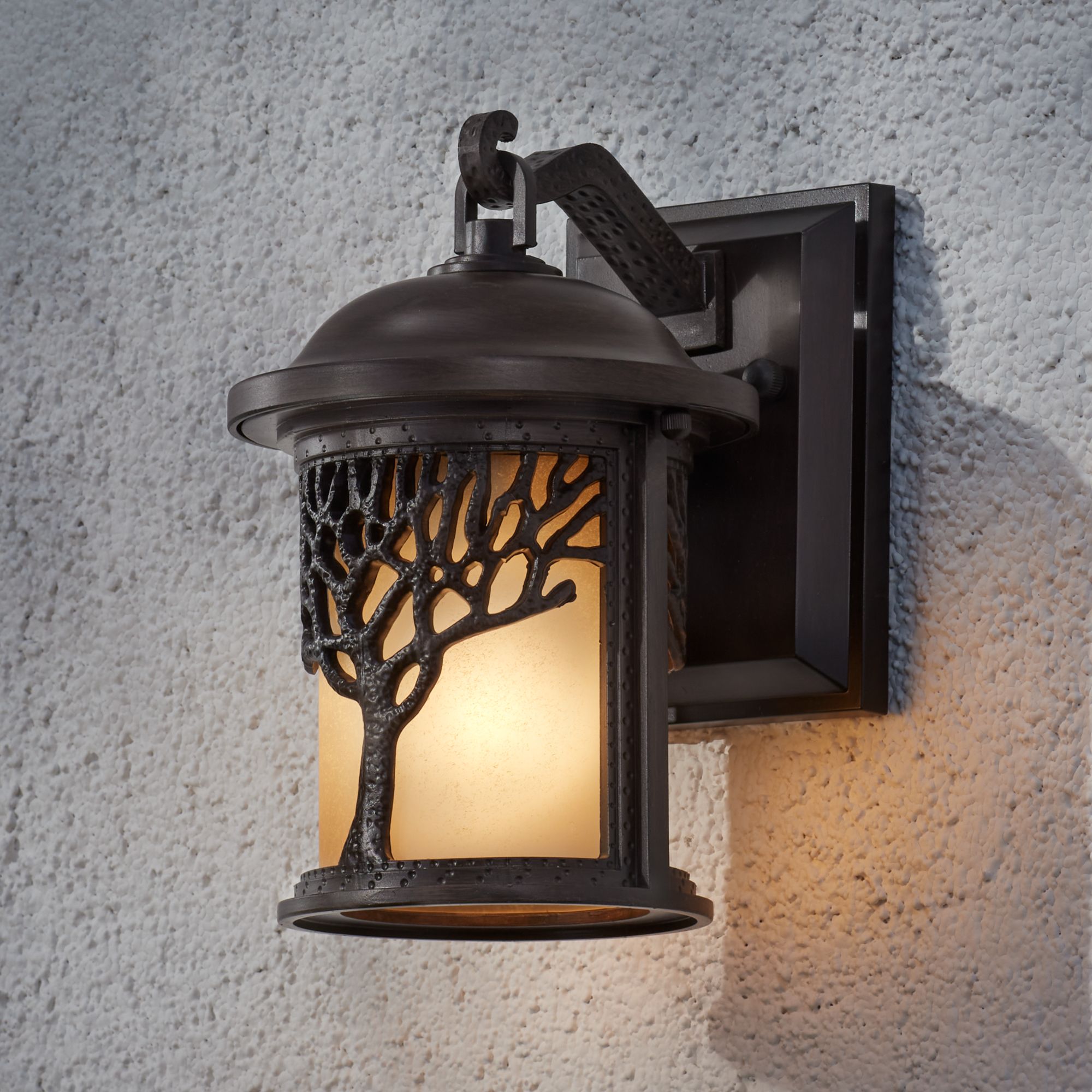 Bronze Mission Style Tree 9 1/2" High Outdoor Wall Light