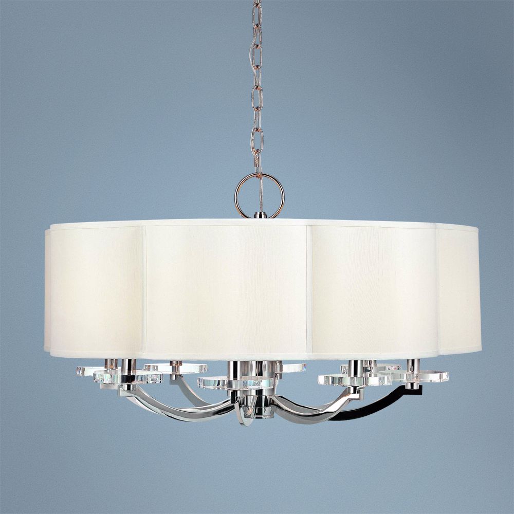 Hudson Valley Garrison 32" Wide Polished Nickel Chandelier