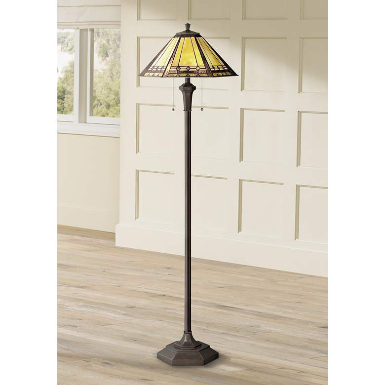 Quoizel Arden Tiffany-Style Floor Lamp