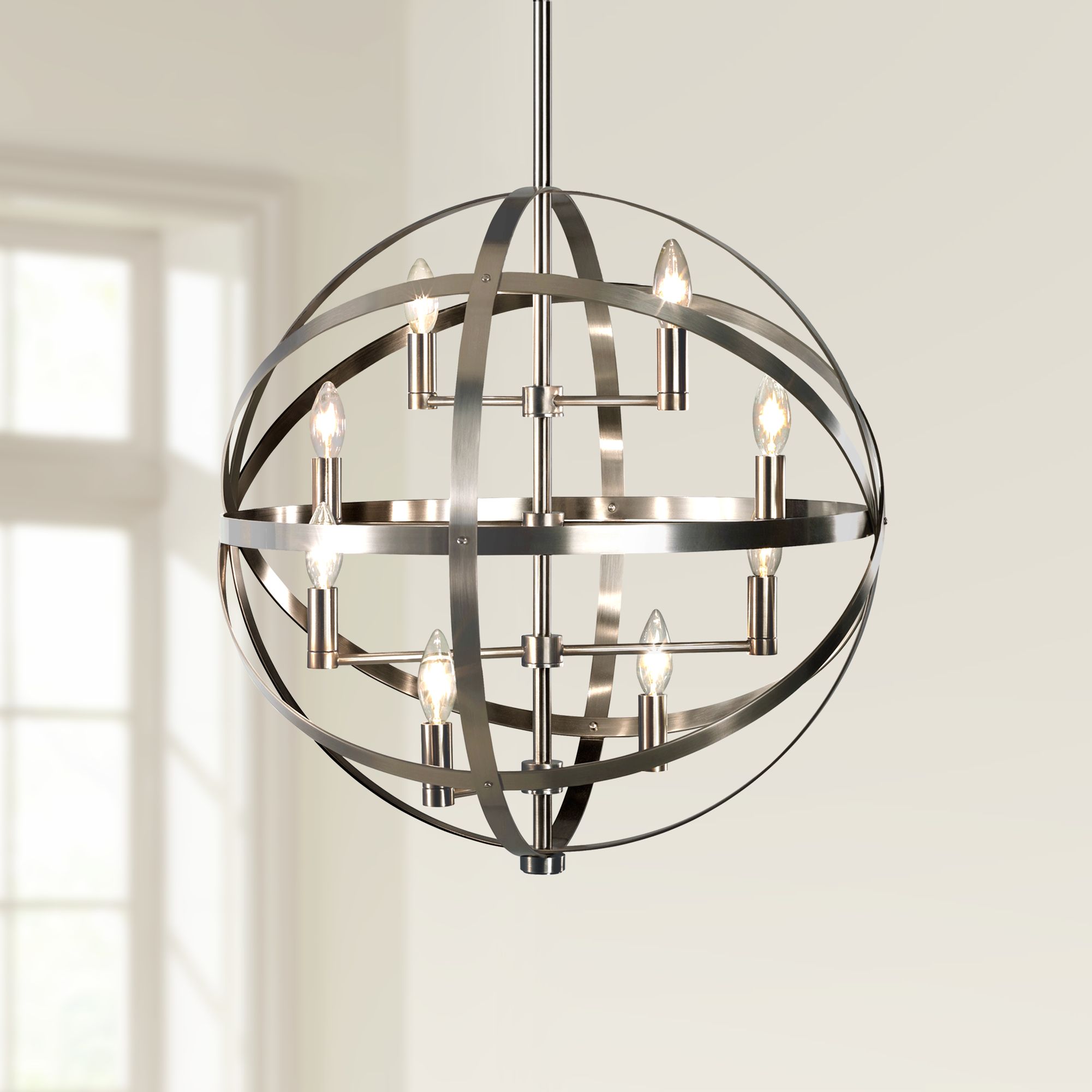 Robert Abbey Lucy 22" Wide 8-Light Patina Bronze Pendant