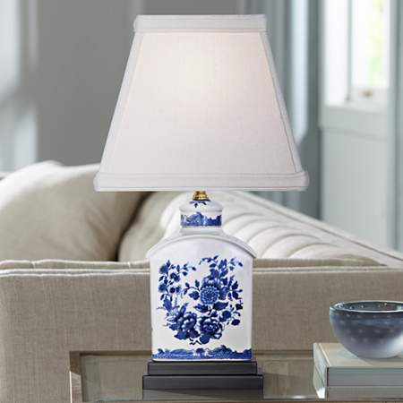 Floral Blue and White Mini Tea Jar Porcelain